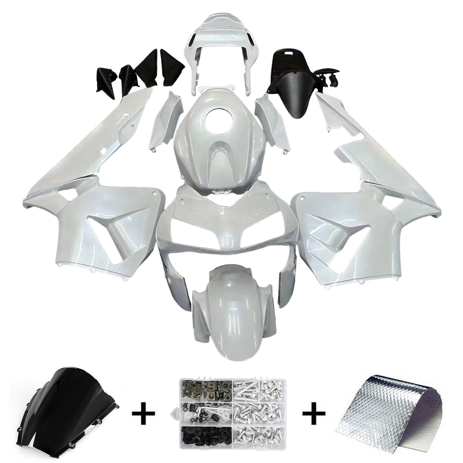 Fairings 2003-2004 Honda CBR 600 RR Metallic White Honda Generic
