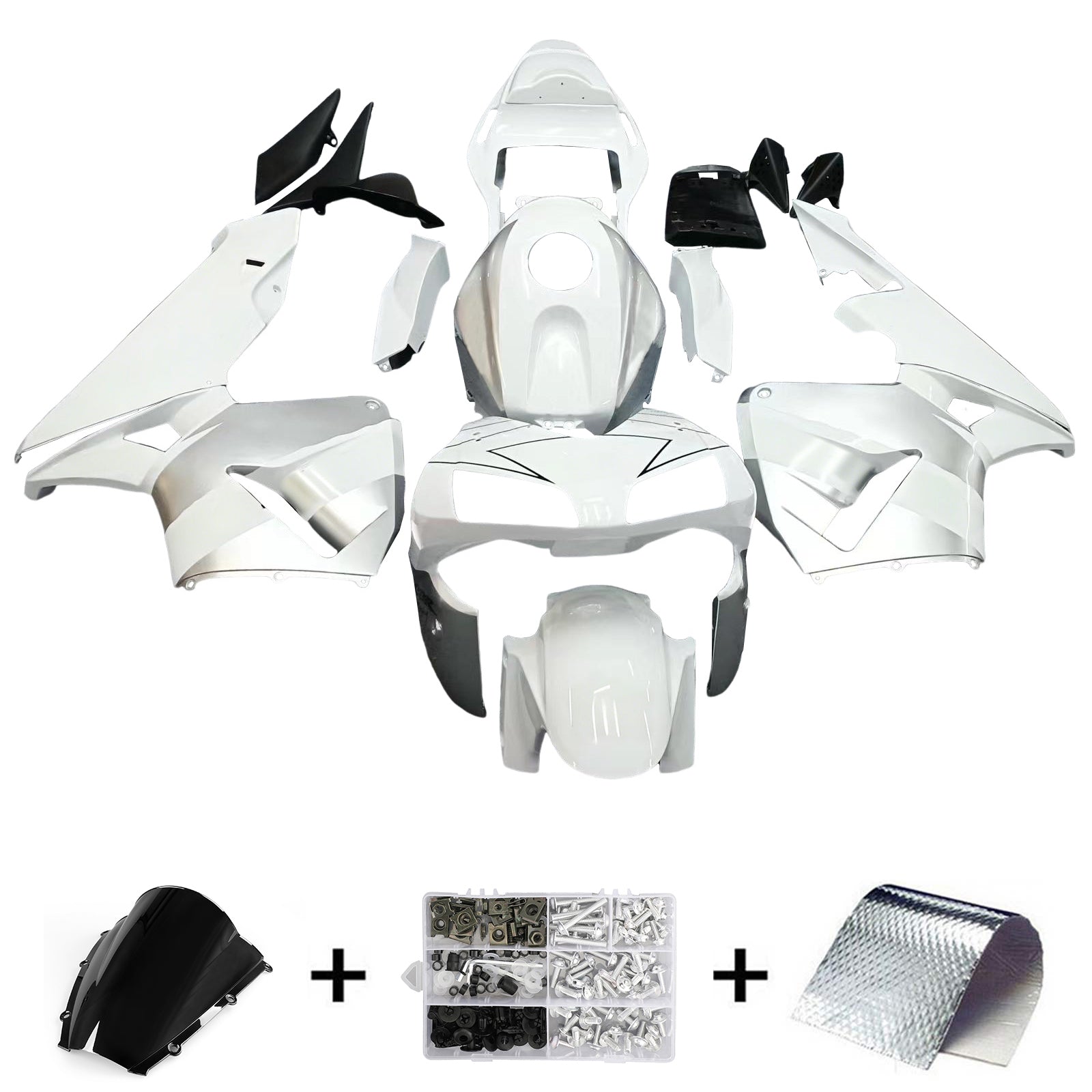 Fairings 2003-2004 Honda CBR 600 RR White & Silver Repsol Generic