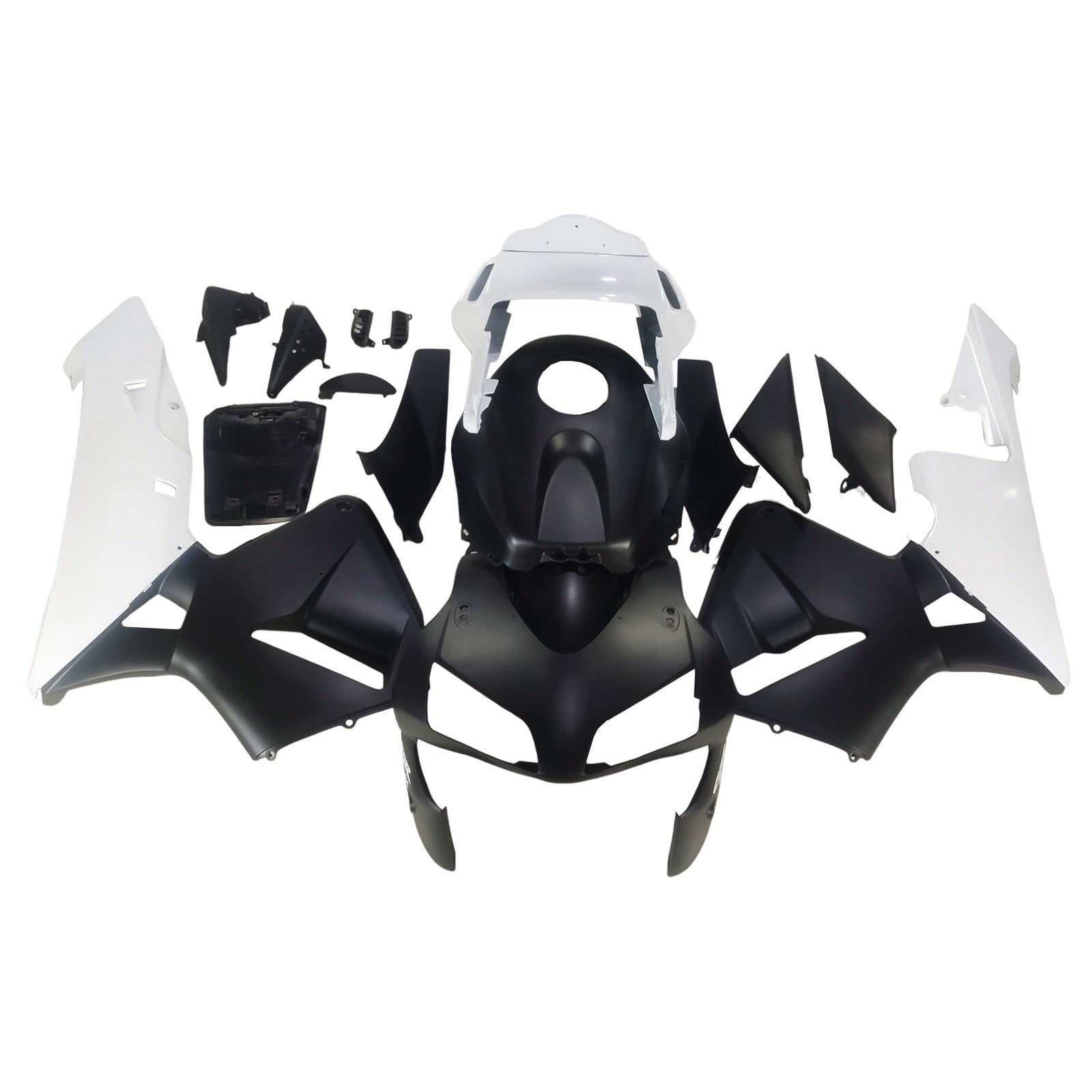 Carenados Honda CBR 600 RR 2003-2004 negro mate y blanco CBR genérico