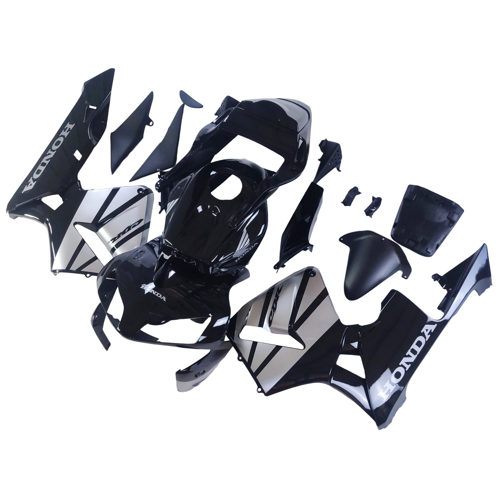 Fairings 2003-2004 Honda CBR 600 RR Black & Silver CBR Generic