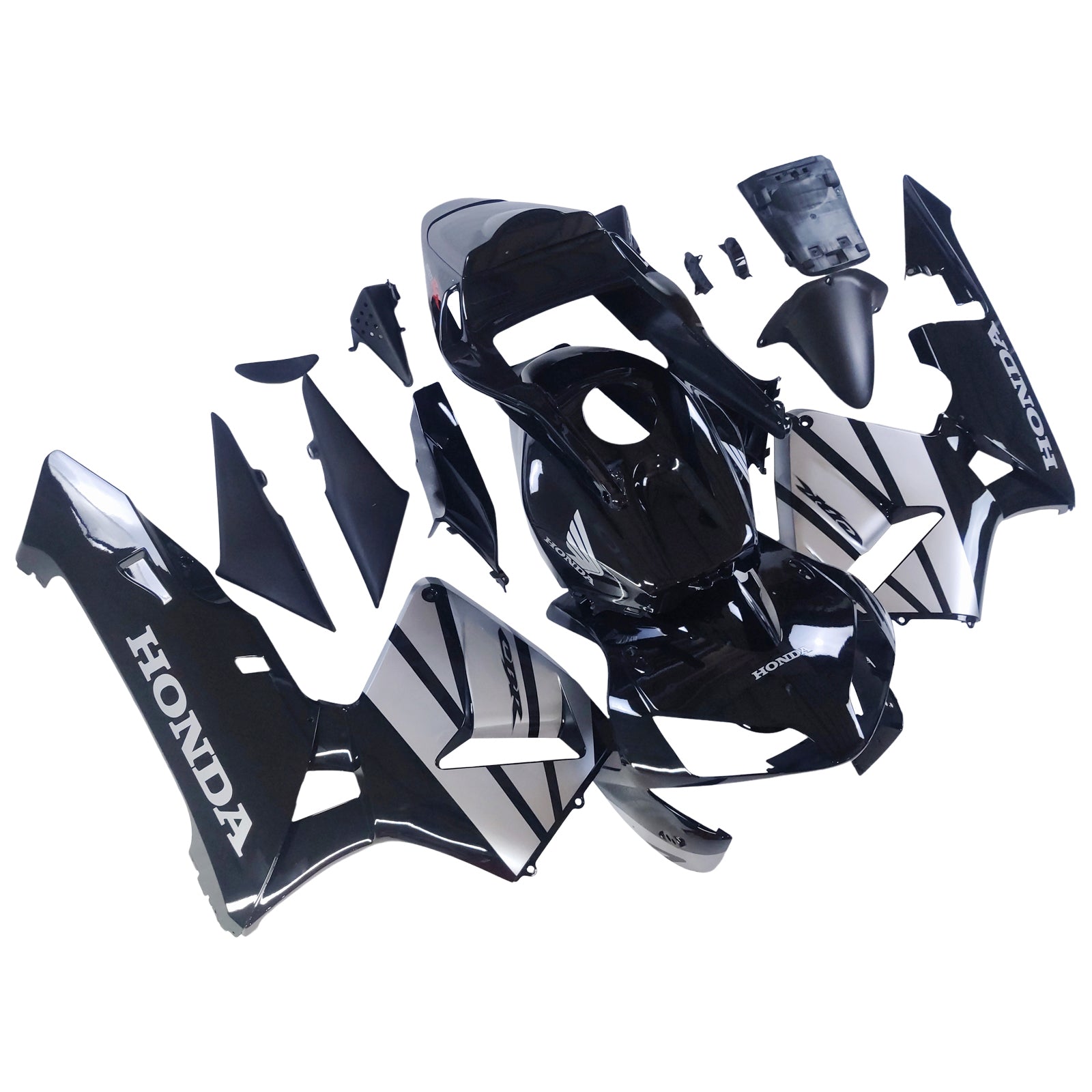 Fairings 2003-2004 Honda CBR 600 RR Black & Silver CBR Generic