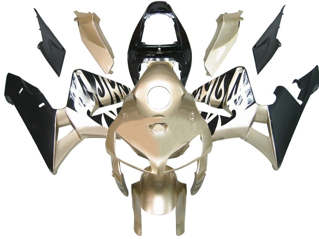 Fairings 2005-2006 Honda CBR 600 RR Gold & Black Tribal Tatoo Generic