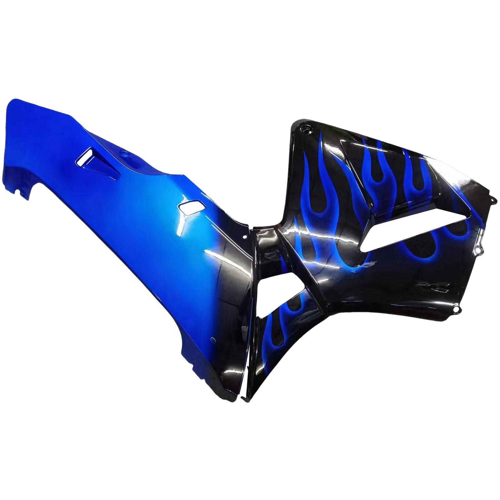 Fairings 2005-2006 Honda CBR 600 RR Black & Blue Flame Generic