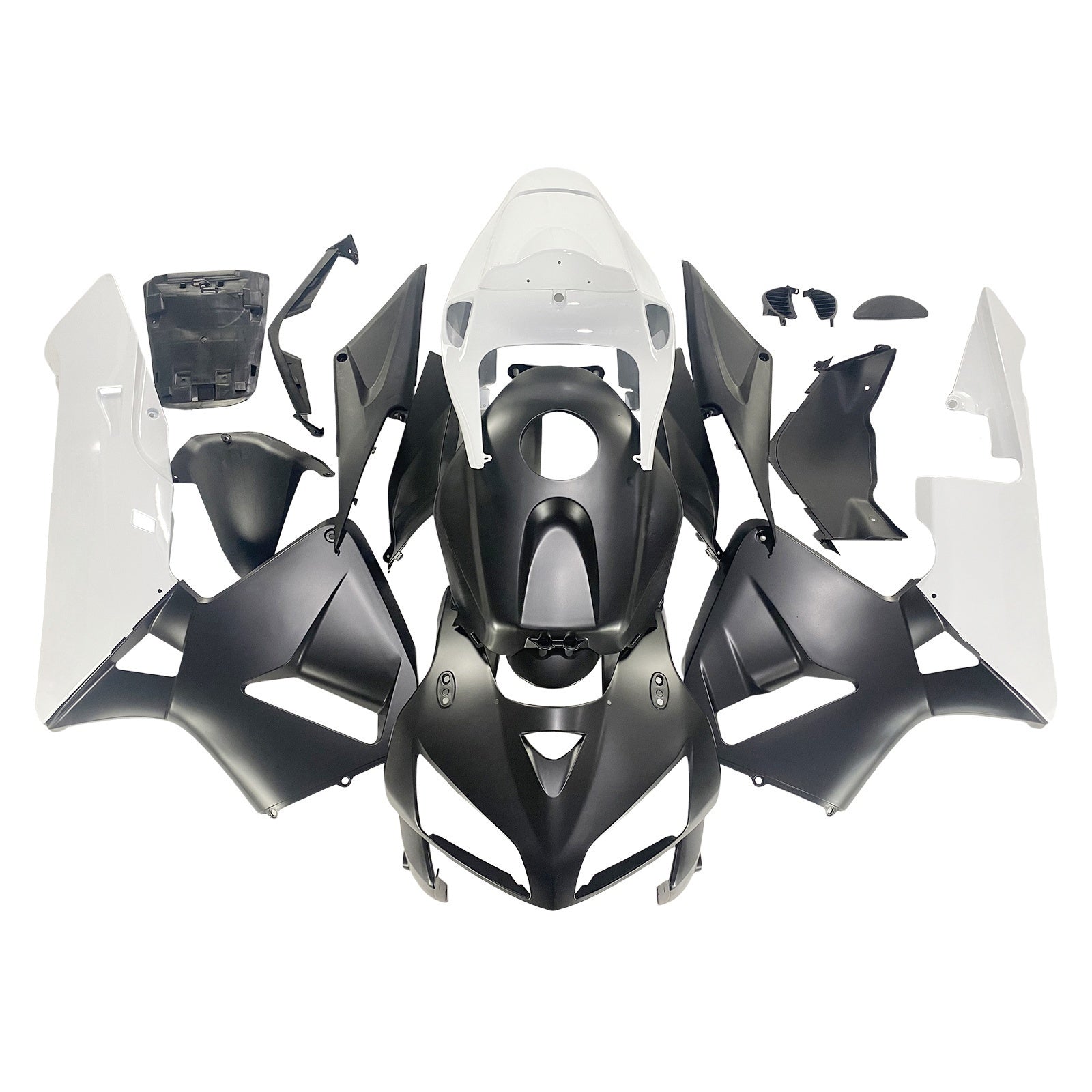 Carenados 2005-2006 Honda CBR 600 RR Mate Negro y Blanco Honda Generic