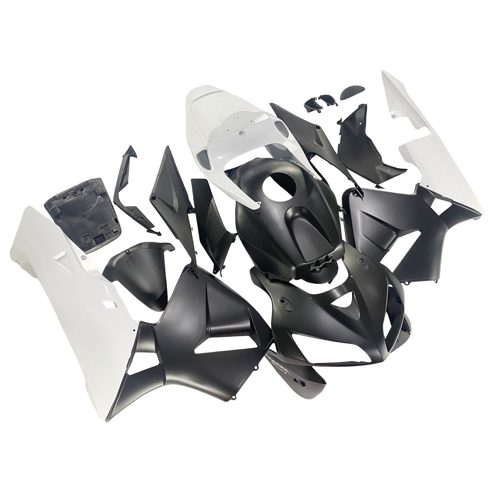 Carenados 2005-2006 Honda CBR 600 RR Mate Negro y Blanco Honda Generic