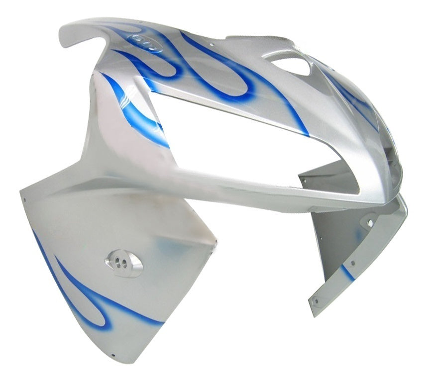 Fairings 2005-2006 Honda CBR 600 RR Silver & Blue Flame Generic