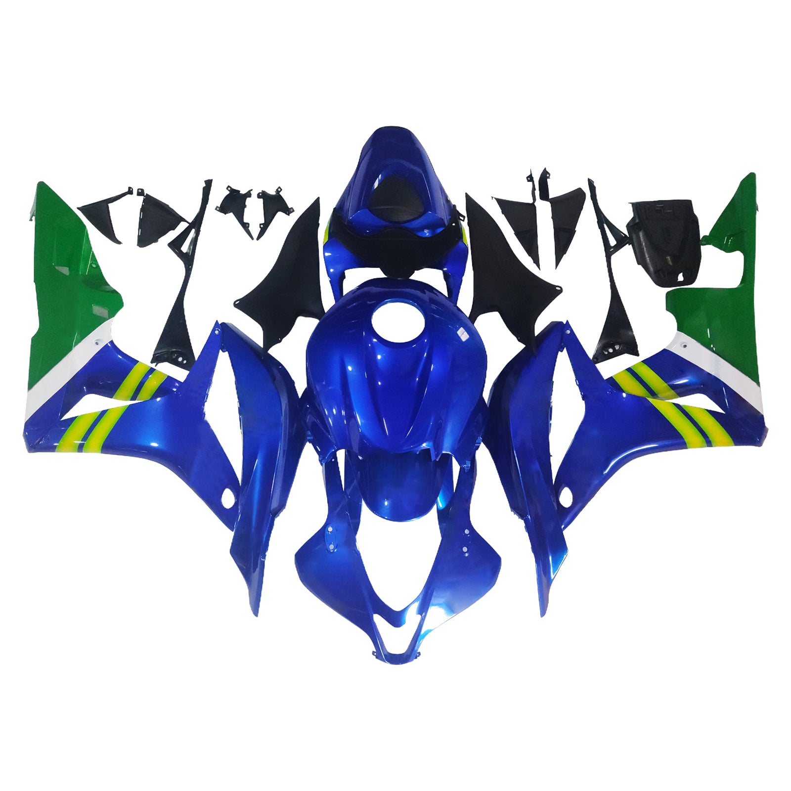Fairings 2007-2008 Honda CBR 600 RR Blue & Green Movistar