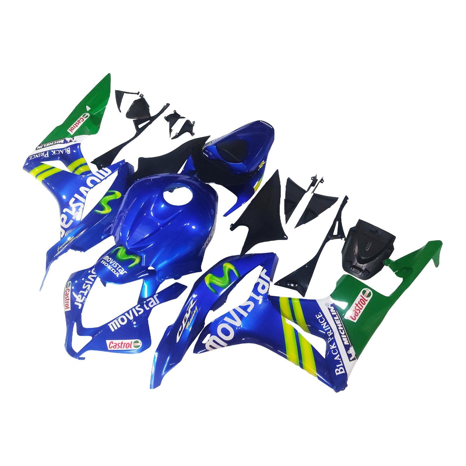 Carenados 2007-2008 Honda CBR 600 RR Azul & Verde Movistar
