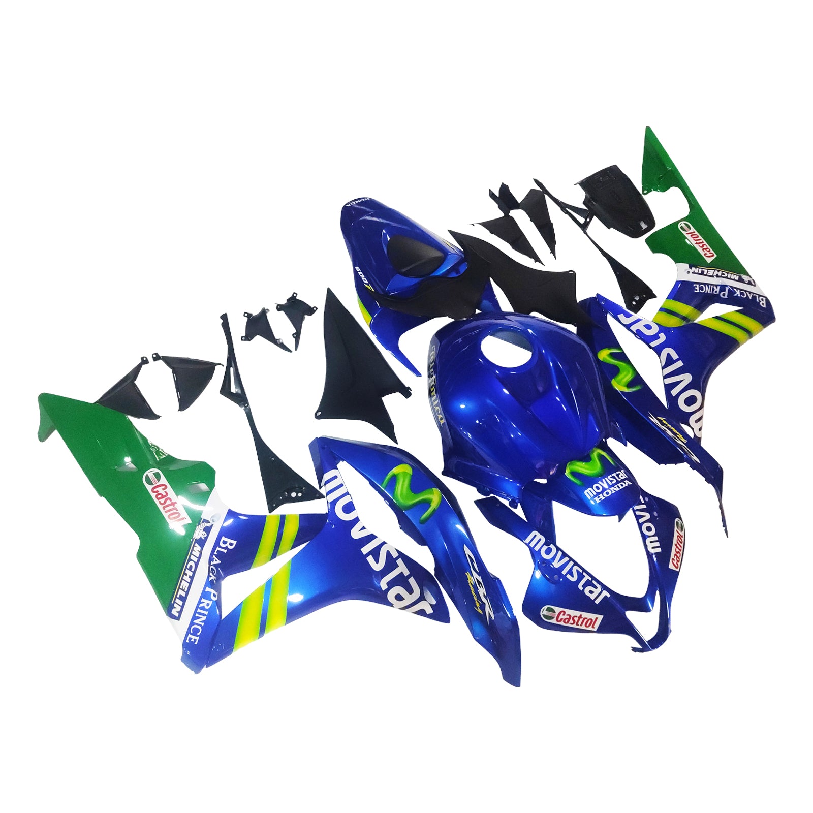 Carenados 2007-2008 Honda CBR 600 RR Azul & Verde Movistar