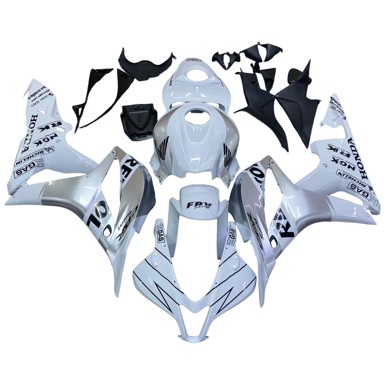 Fairings 2007-2008 Honda CBR 600 RR Silver & White Repsol Generic