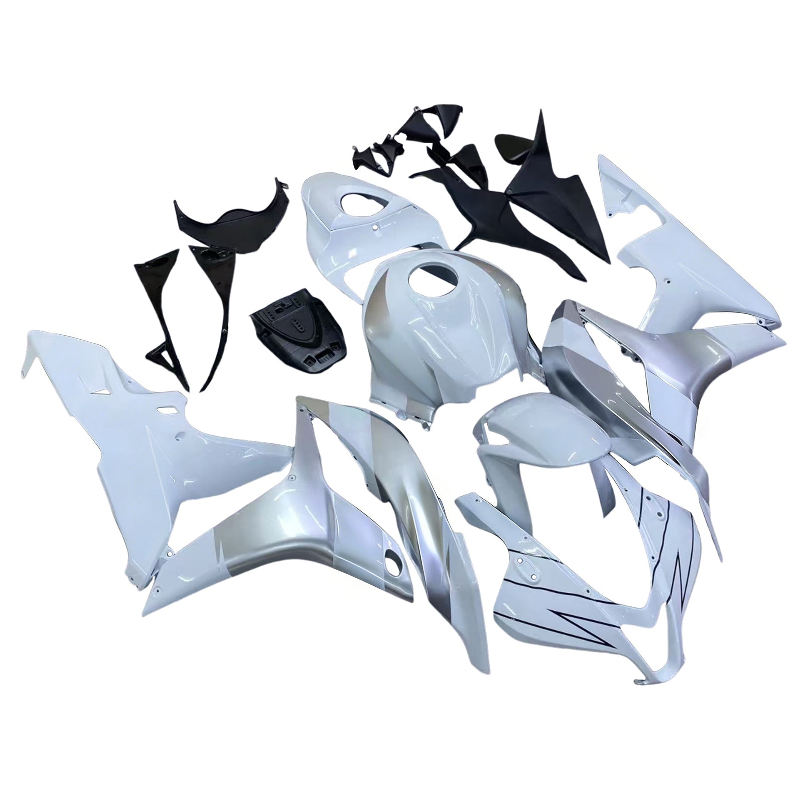 Fairings 2007-2008 Honda CBR 600 RR Silver & White Repsol Generic
