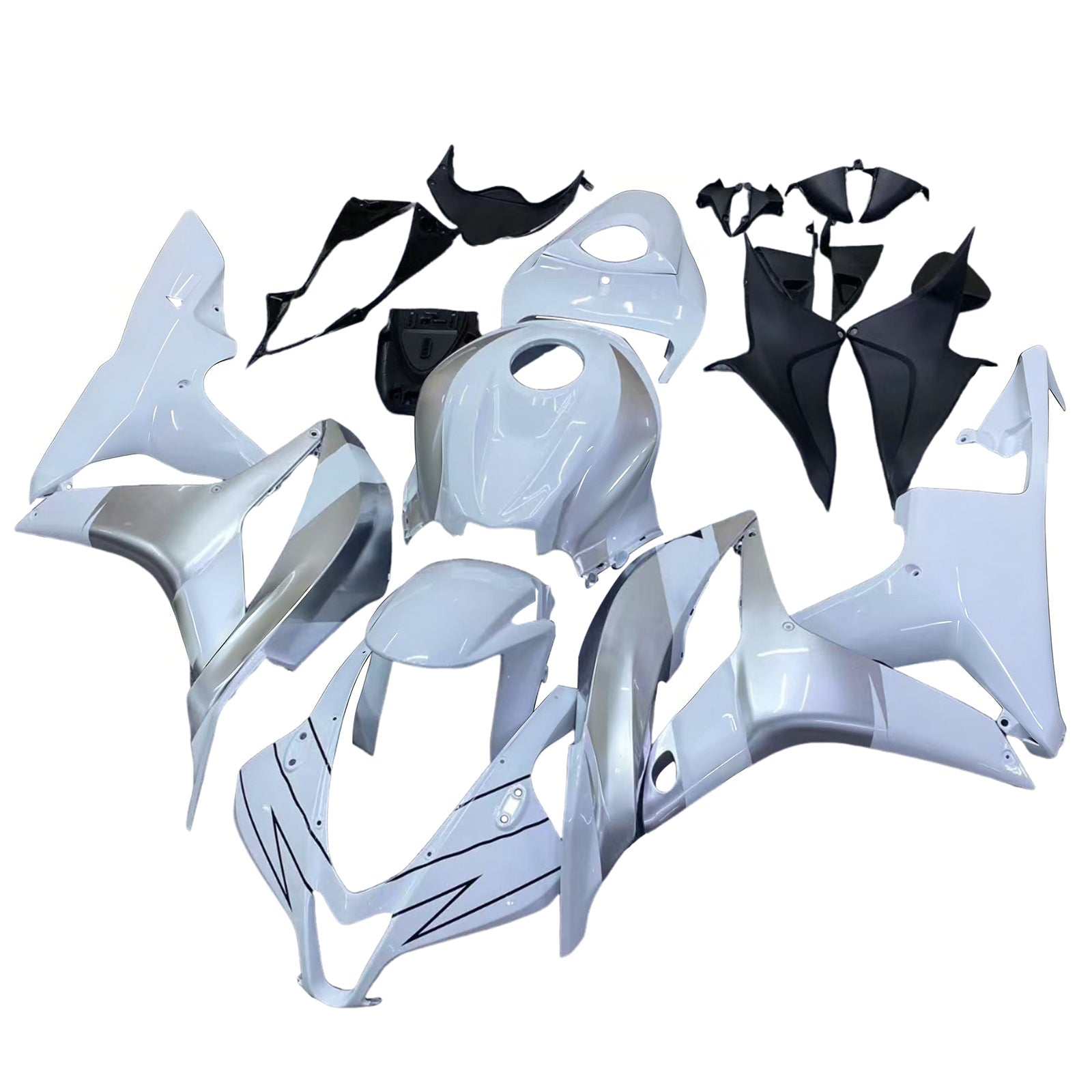 Fairings 2007-2008 Honda CBR 600 RR Silver & White Repsol Generic