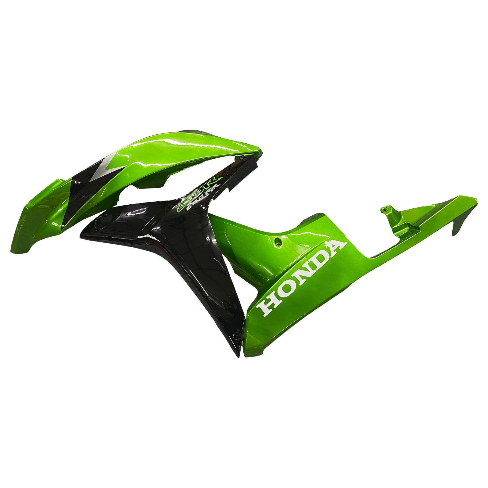 Fairings 2007-2008 Honda CBR 600 RR Metallic Black & Green Honda Generic