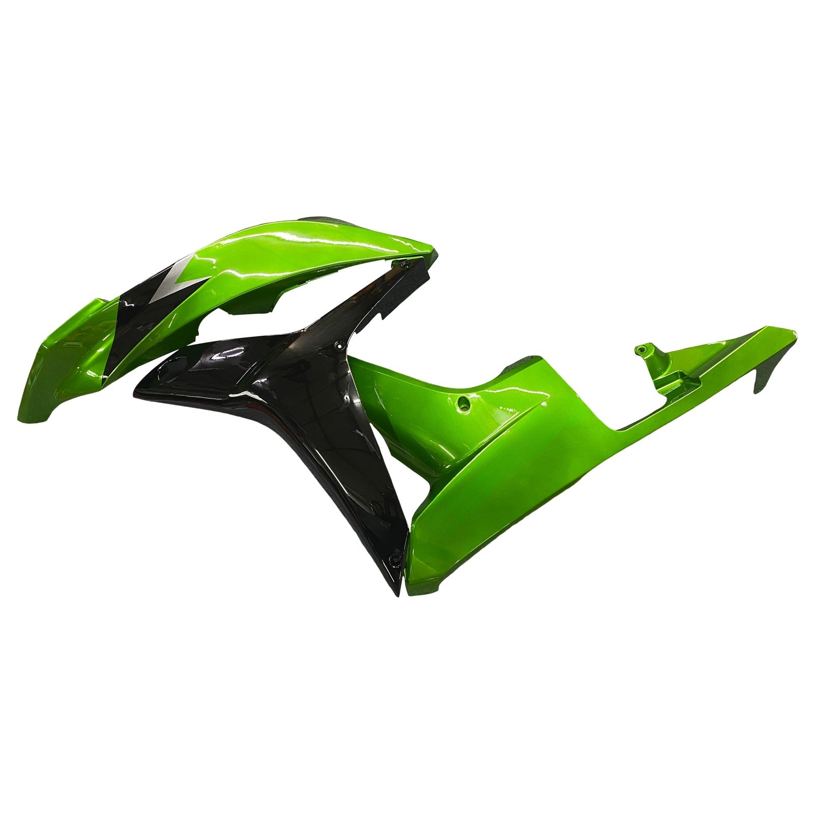 Fairings 2007-2008 Honda CBR 600 RR Metallic Black & Green Honda Generic