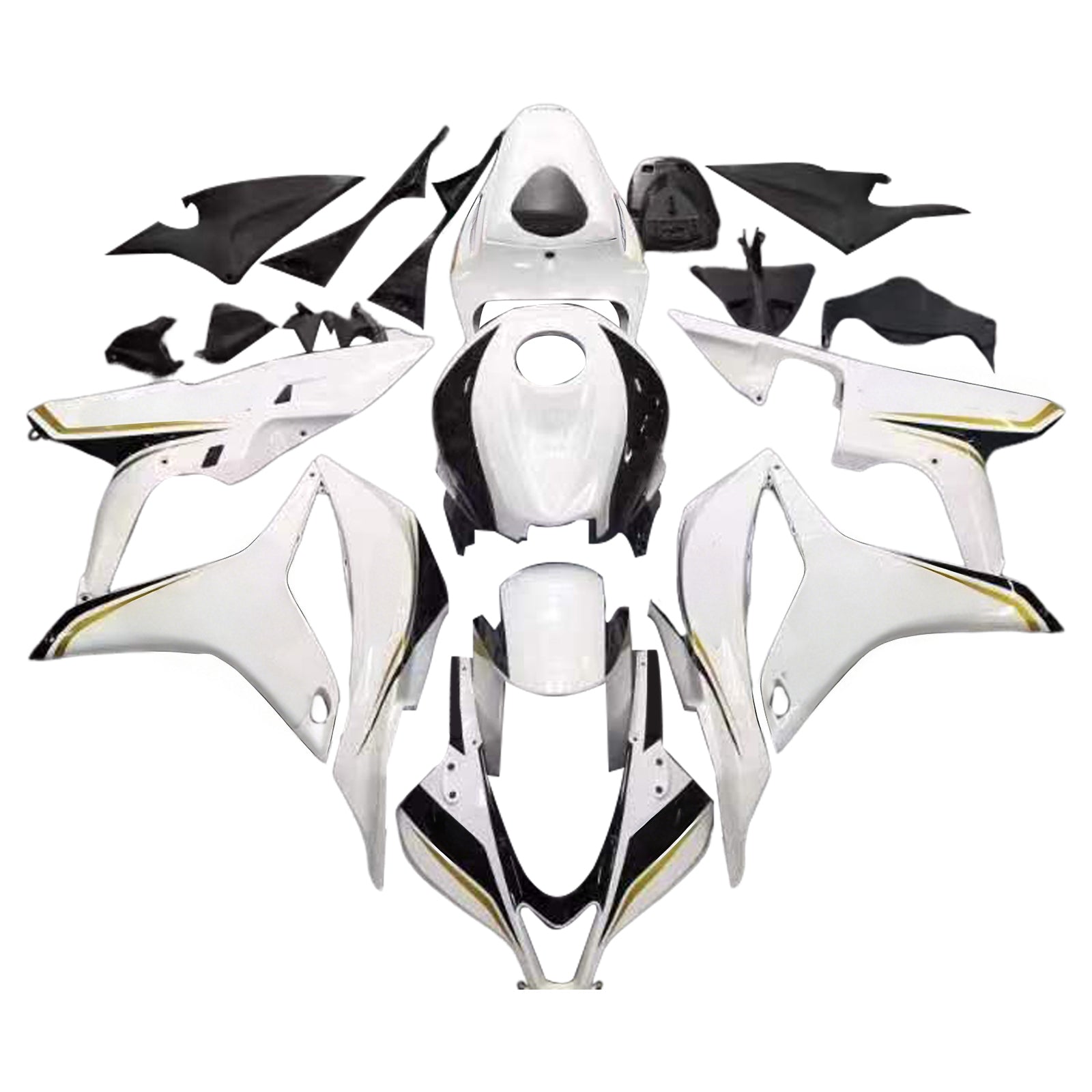 Fairings 2007-2008 Honda CBR 600 RR White & Black Playboy Generic