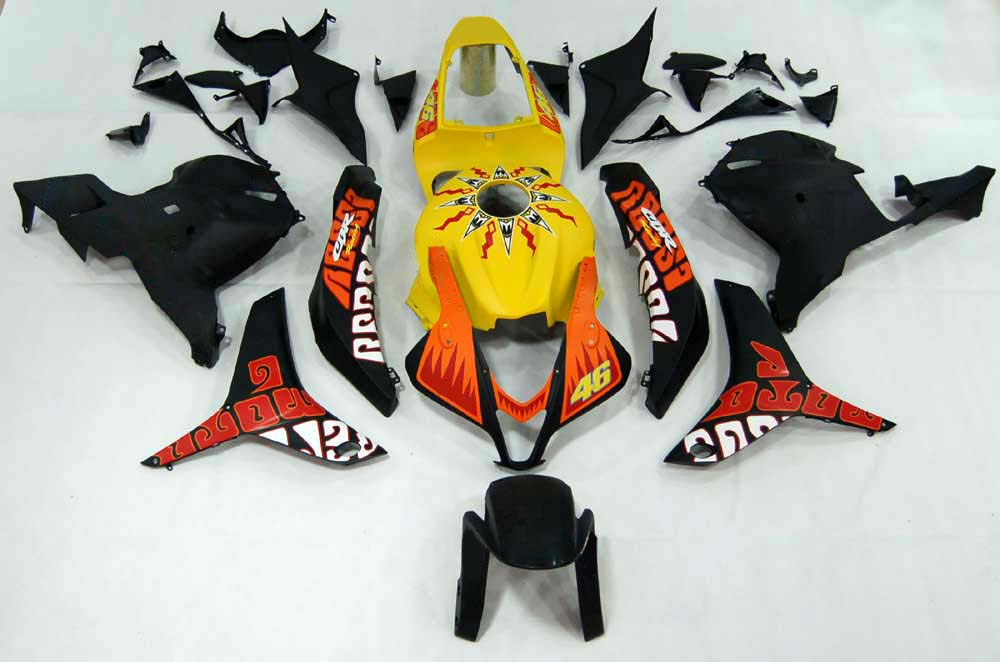 Fairings 2009-2012 Honda CBR 600 RR Yellow & Black Valentino Rossi Moto Generic