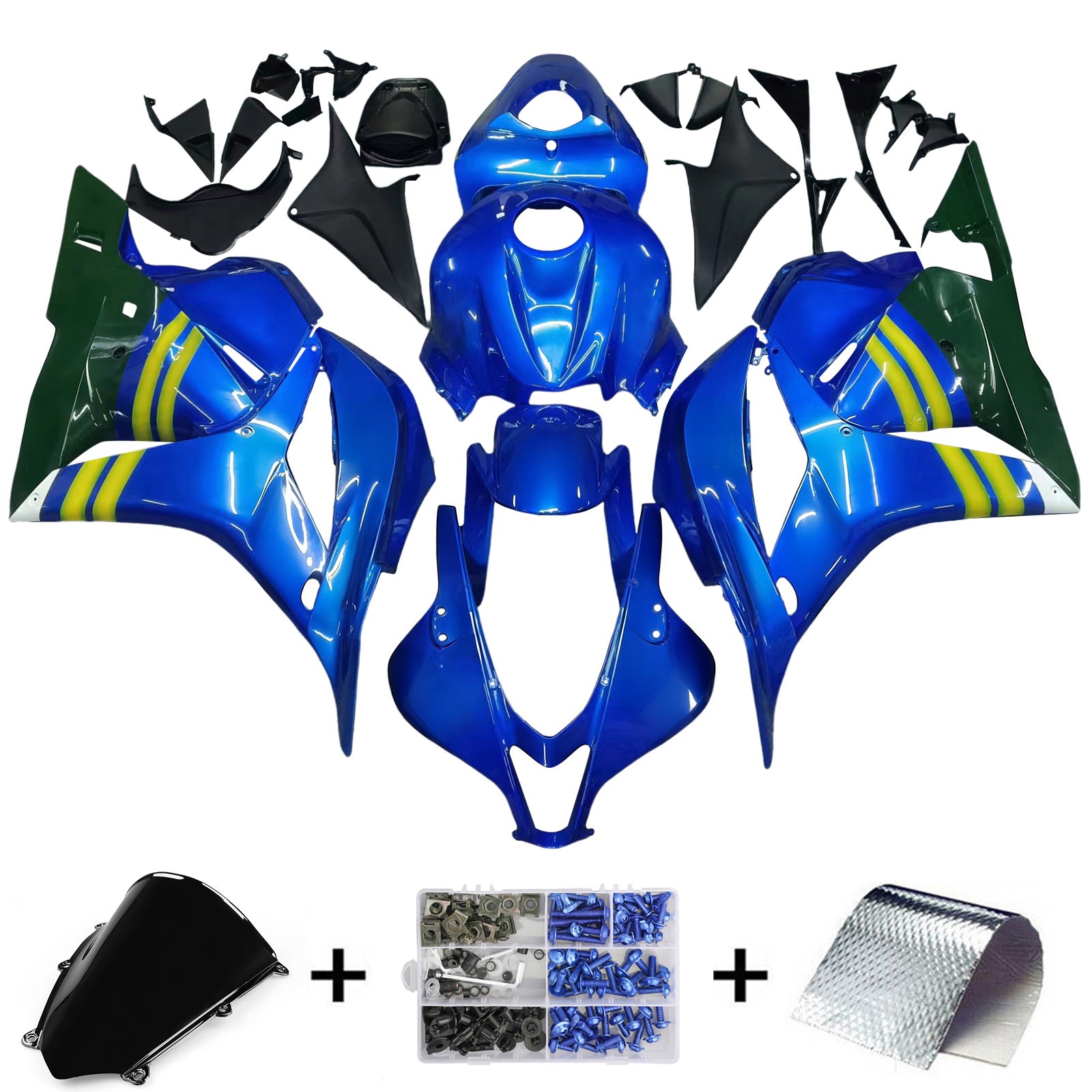 Fairings 2009-2012 Honda CBR 600 RR Blue & Green Movistar Generic