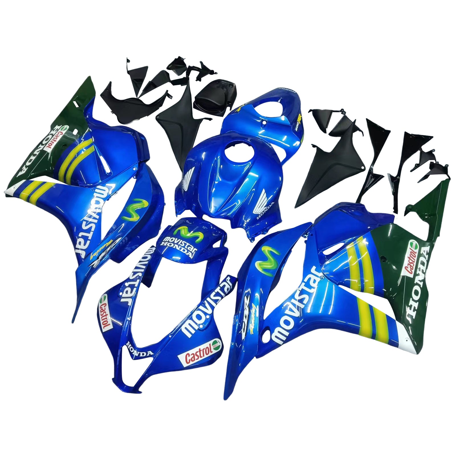 Fairings 2009-2012 Honda CBR 600 RR Blue & Green Movistar Generic