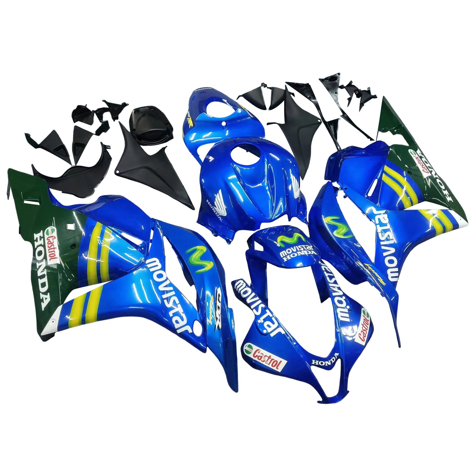 Fairings 2009-2012 Honda CBR 600 RR Blue & Green Movistar Generic