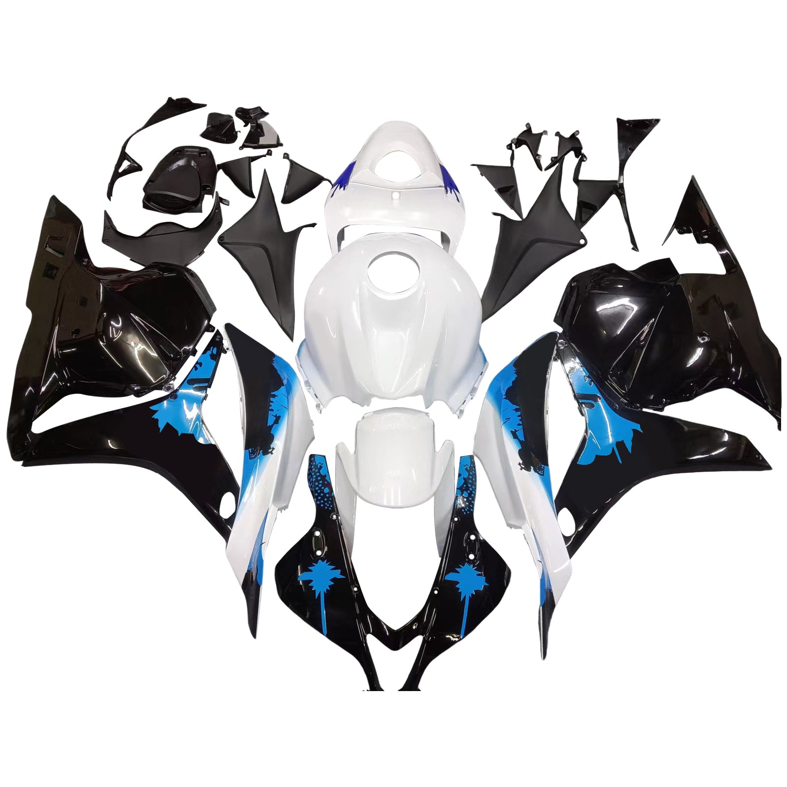 Fairings 2009-2012 Honda CBR 600 RR White Black Blue Coin RR Generic