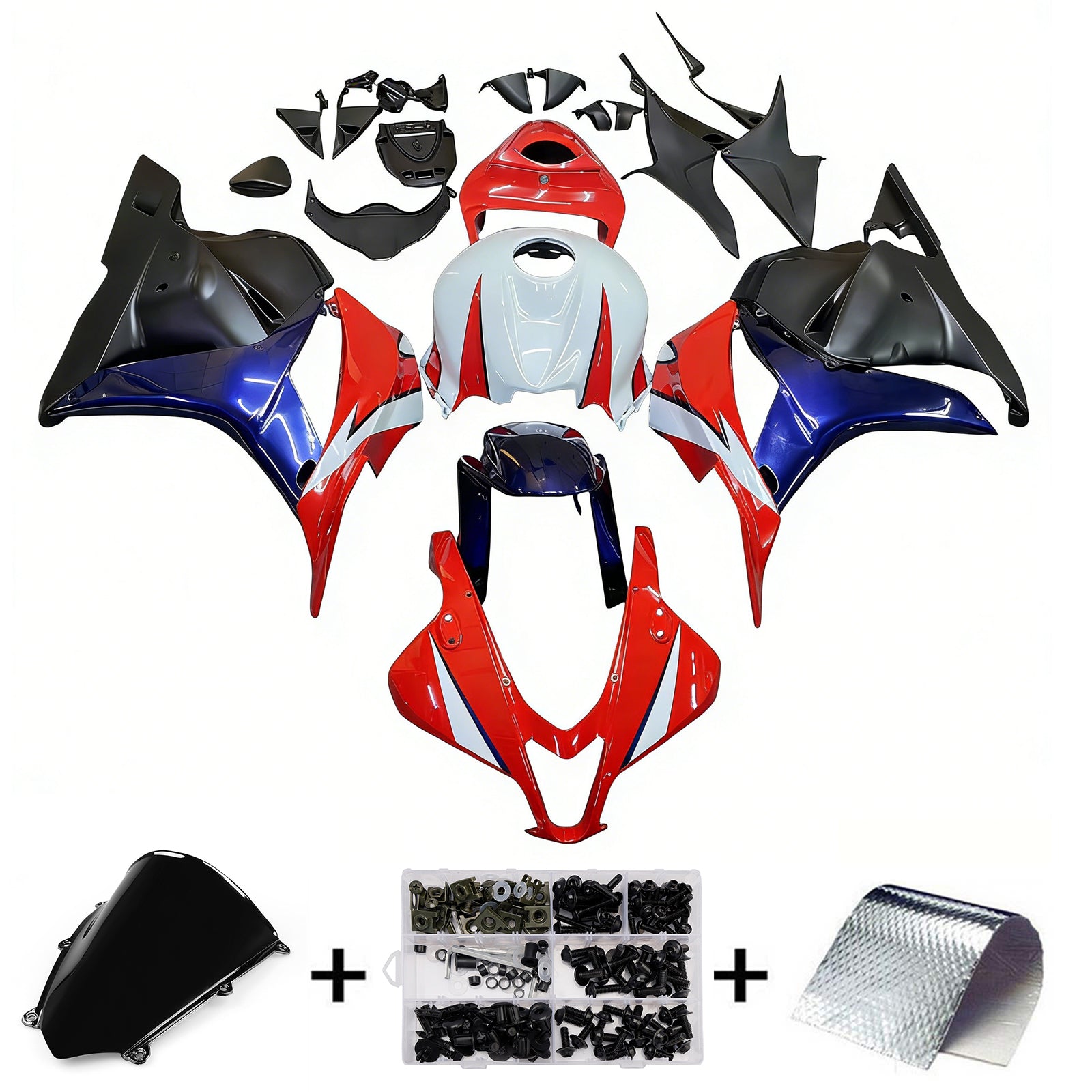 Fairings 2009-2012 Honda CBR 600 RR Red White Blue CBR Generic