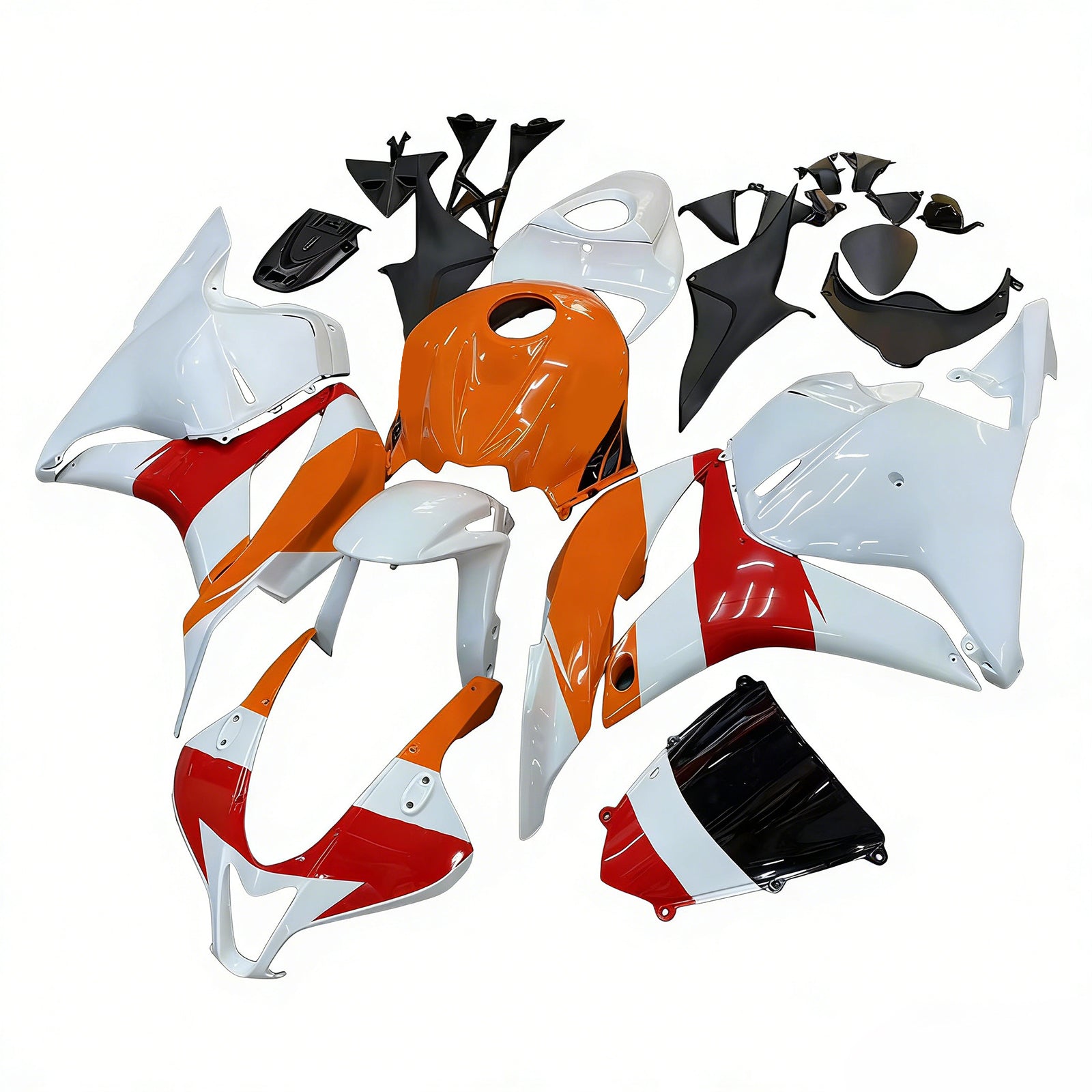 Fairings 2009-2012 Honda CBR 600 RR Orange & White Repsol Generic
