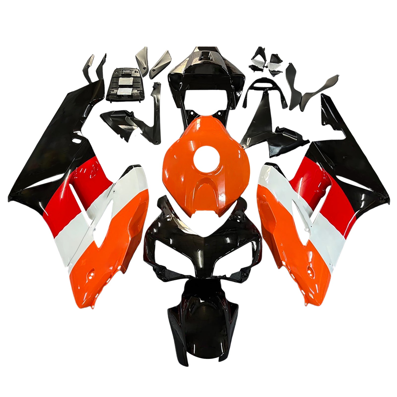 Fairings 2004-2005 Honda CBR 1000 RR Black Orange Repsol Generic