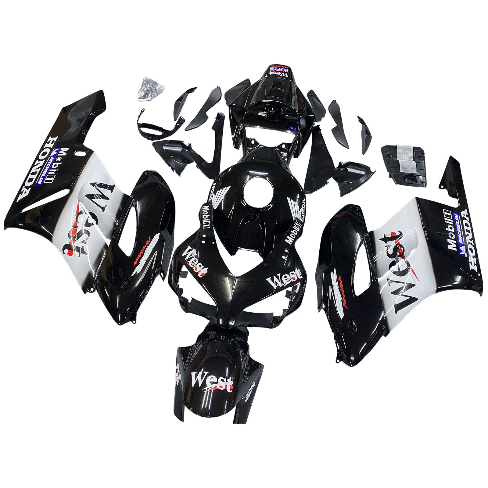 페어링 2004-2005 혼다 CBR 1000 RR 블랙 웨스트 제네릭