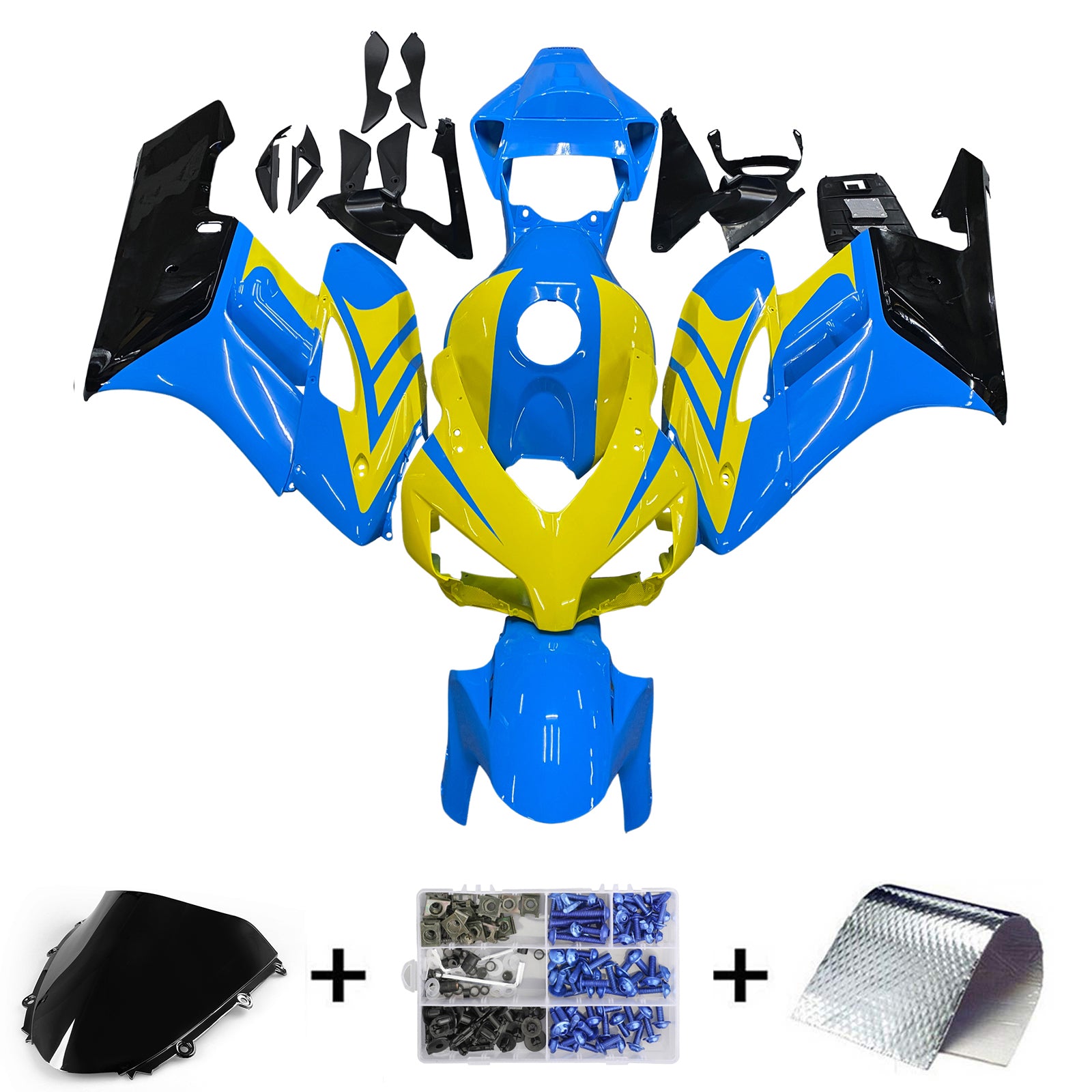 Fairings 2004-2005 Honda CBR 1000 RR Blue Yellow CBR Generic
