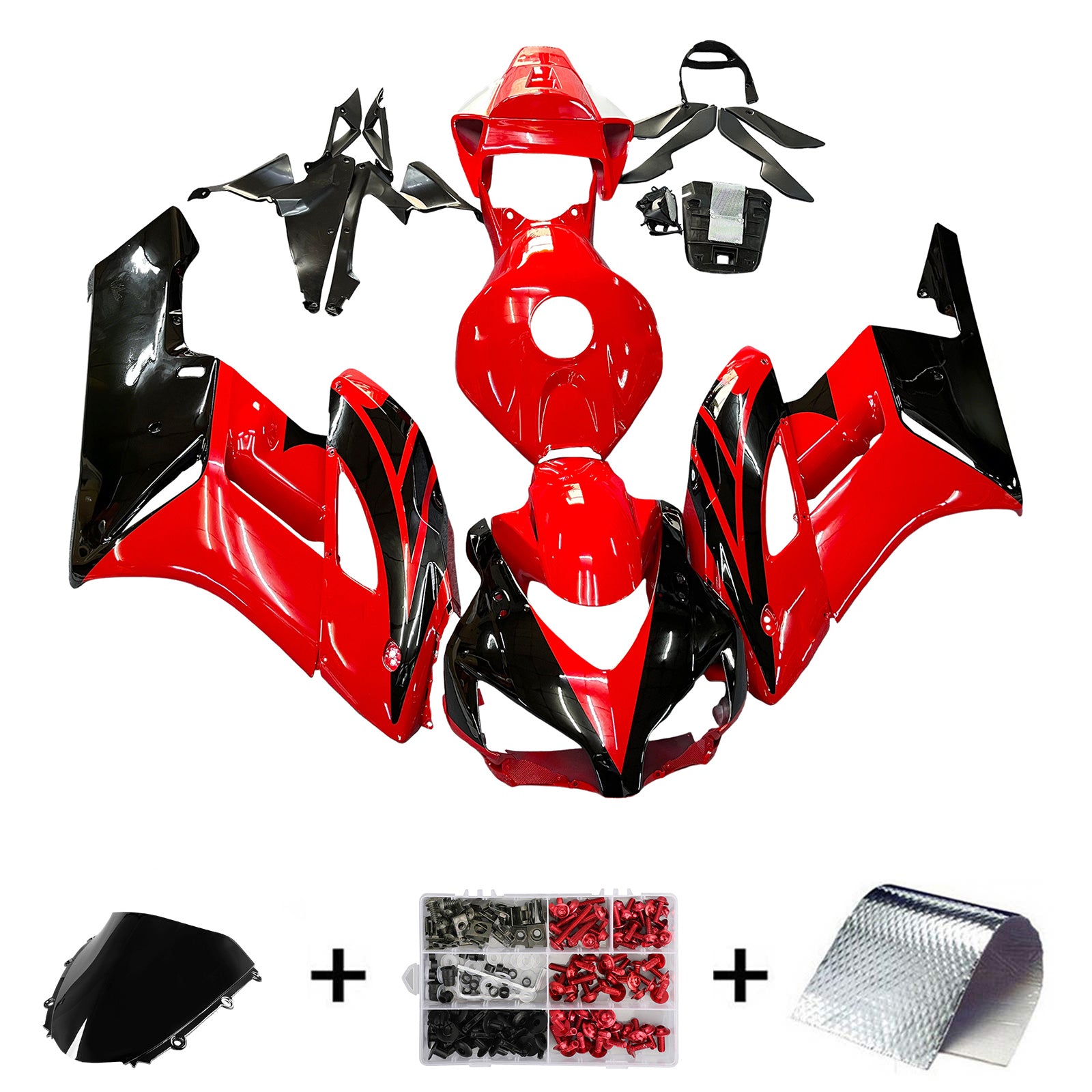 Fairings 2004-2005 Honda CBR 1000 RR Red Black CBR Generic