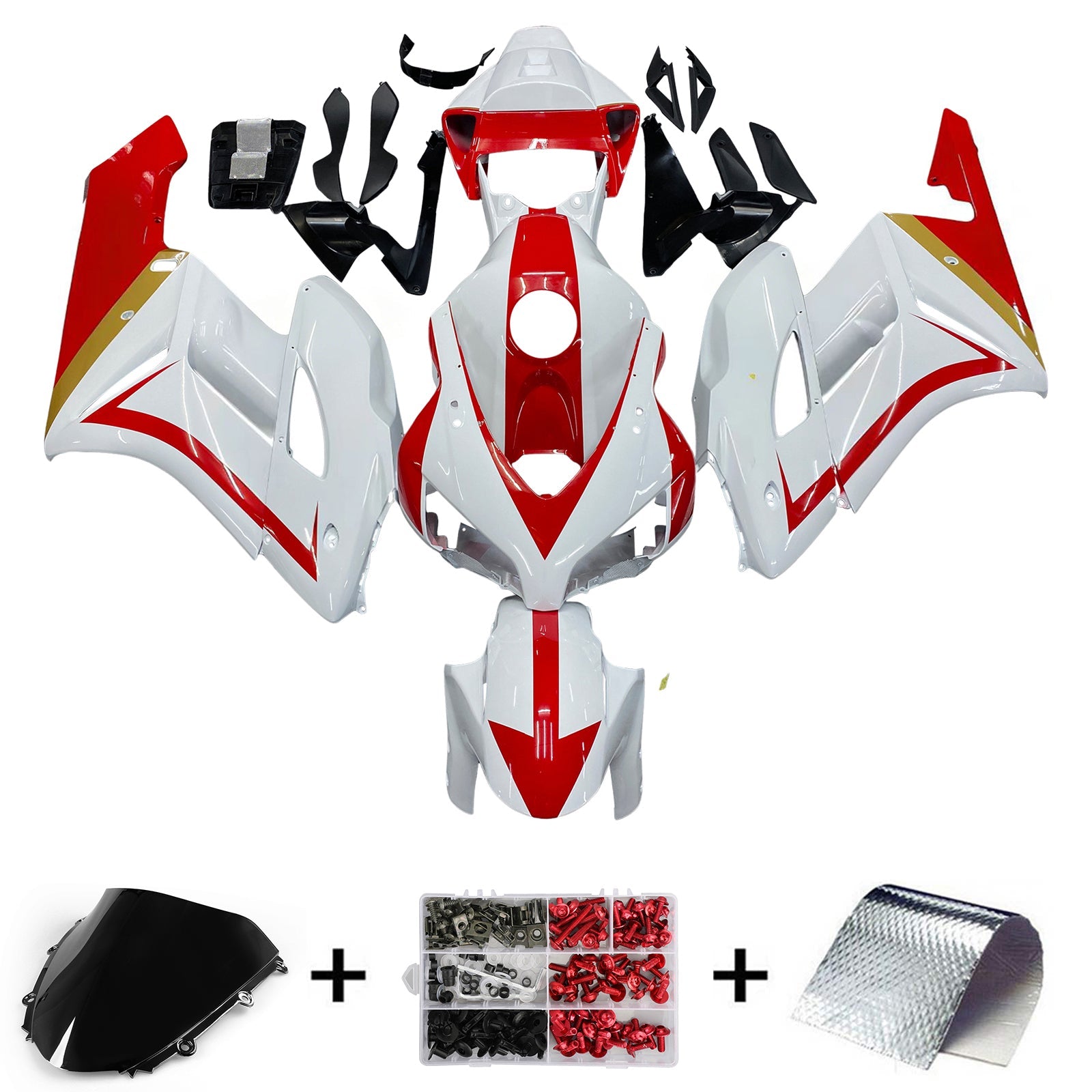페어링 2004-2005 혼다 CBR 1000 RR 화이트 레드 혼다 제네릭