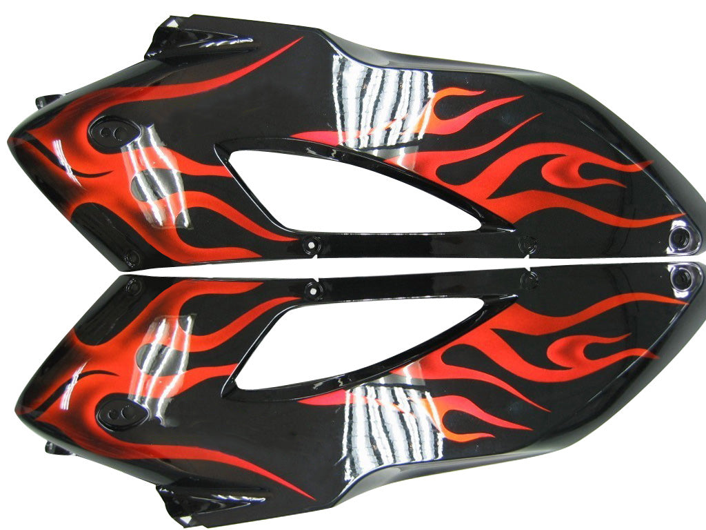 Fairings 2004-2005 Honda CBR 1000 RR Black & Red Flame Shark Generic