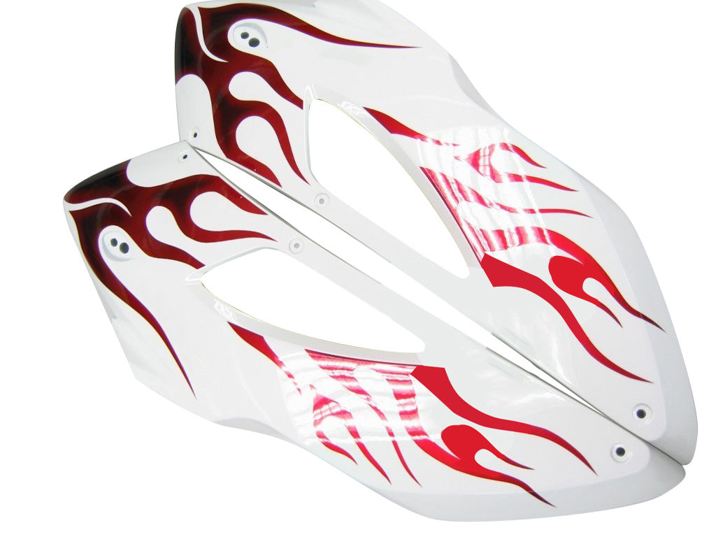 Fairings 2004-2005 Honda CBR 1000 RR White & Red Flame Shark Generic