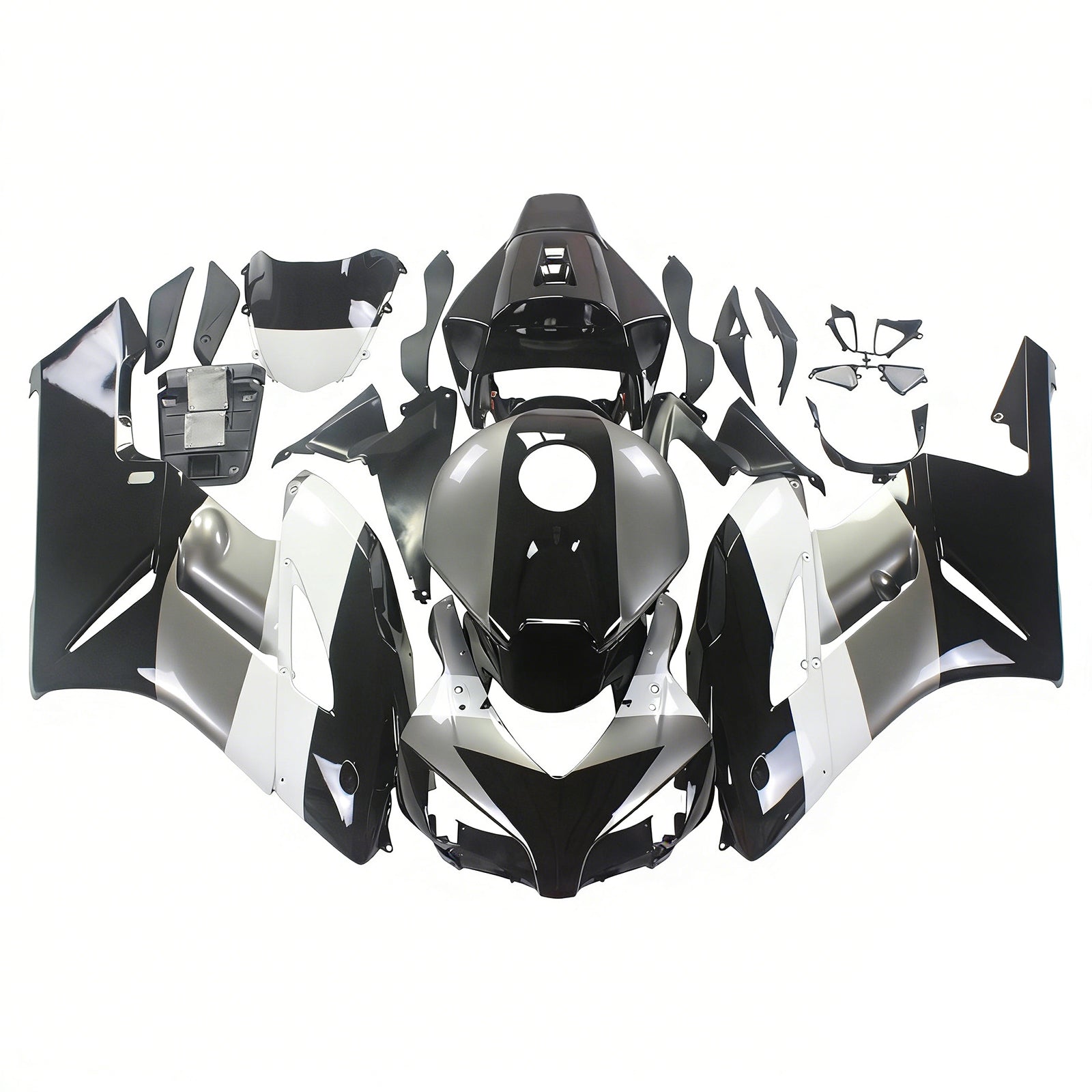 Fairings 2004-2005 Honda CBR 1000 RR Black Silver Repsol Generic