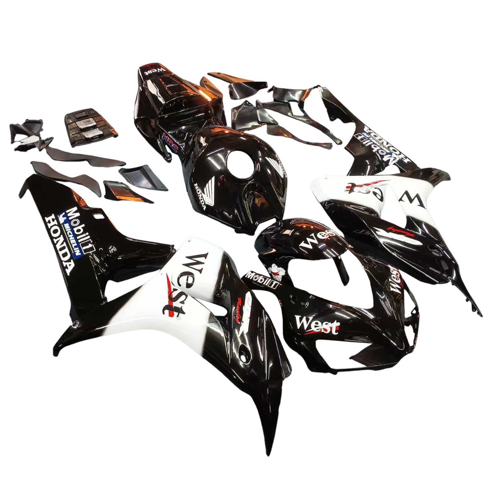 Fairings 2006-2007 Honda CBR 1000 RR Black West Generic