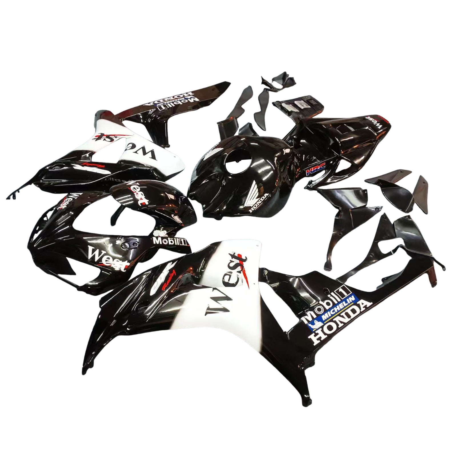 Fairings 2006-2007 Honda CBR 1000 RR Black West Generic