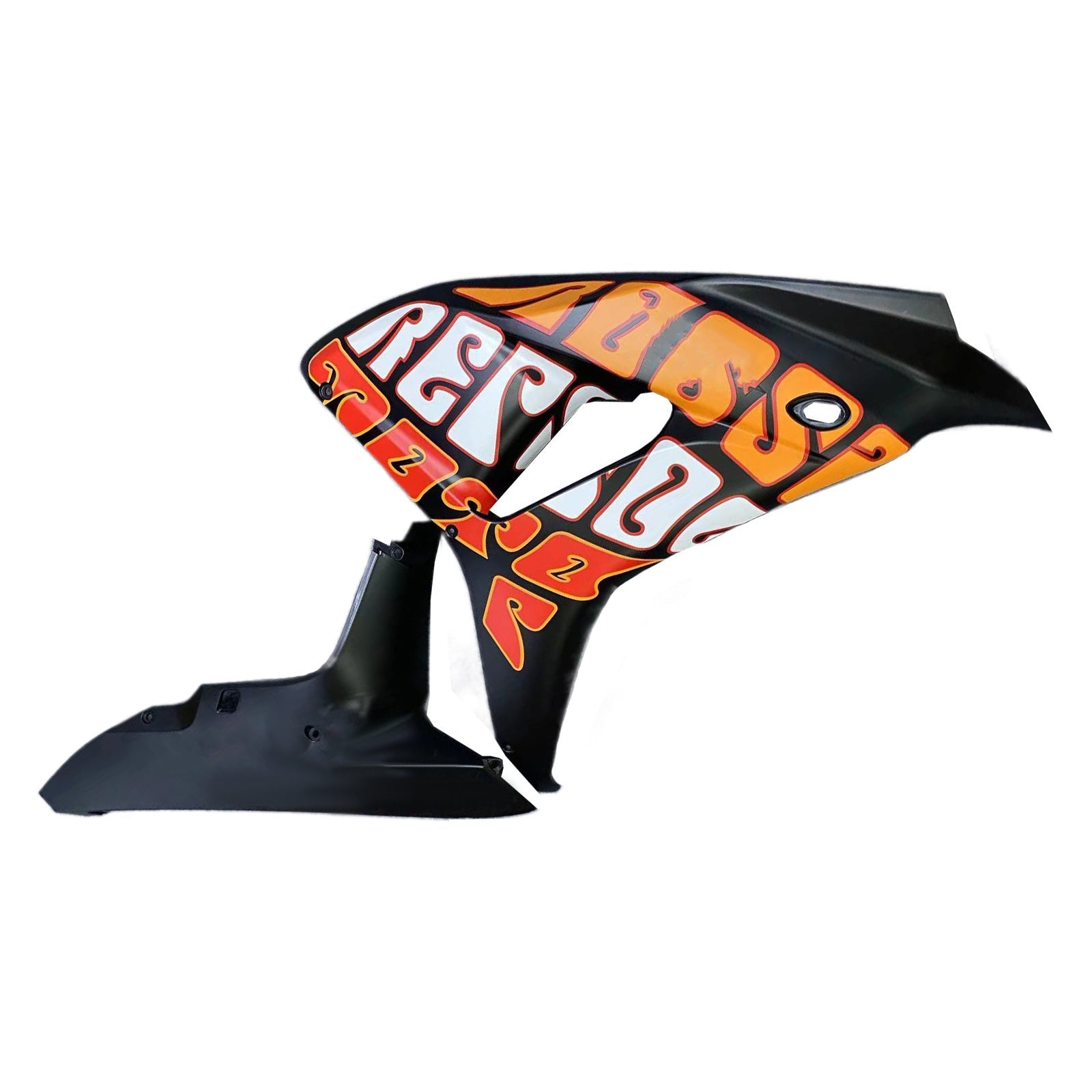 Fairings 2006-2007 Honda CBR 1000 RR Black Yellow Valentino Rossi Generic