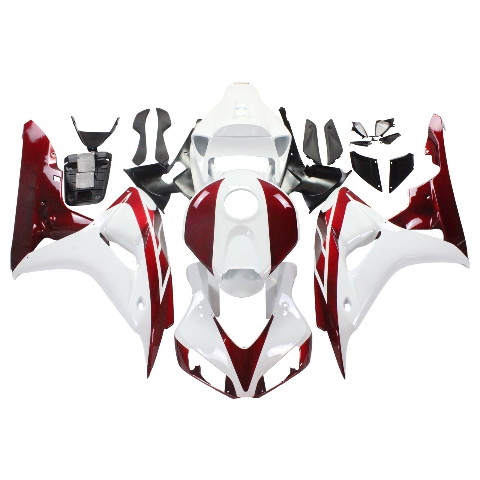 Fairings 2006-2007 Honda CBR 1000 RR White & Cherry Red Honda Generic