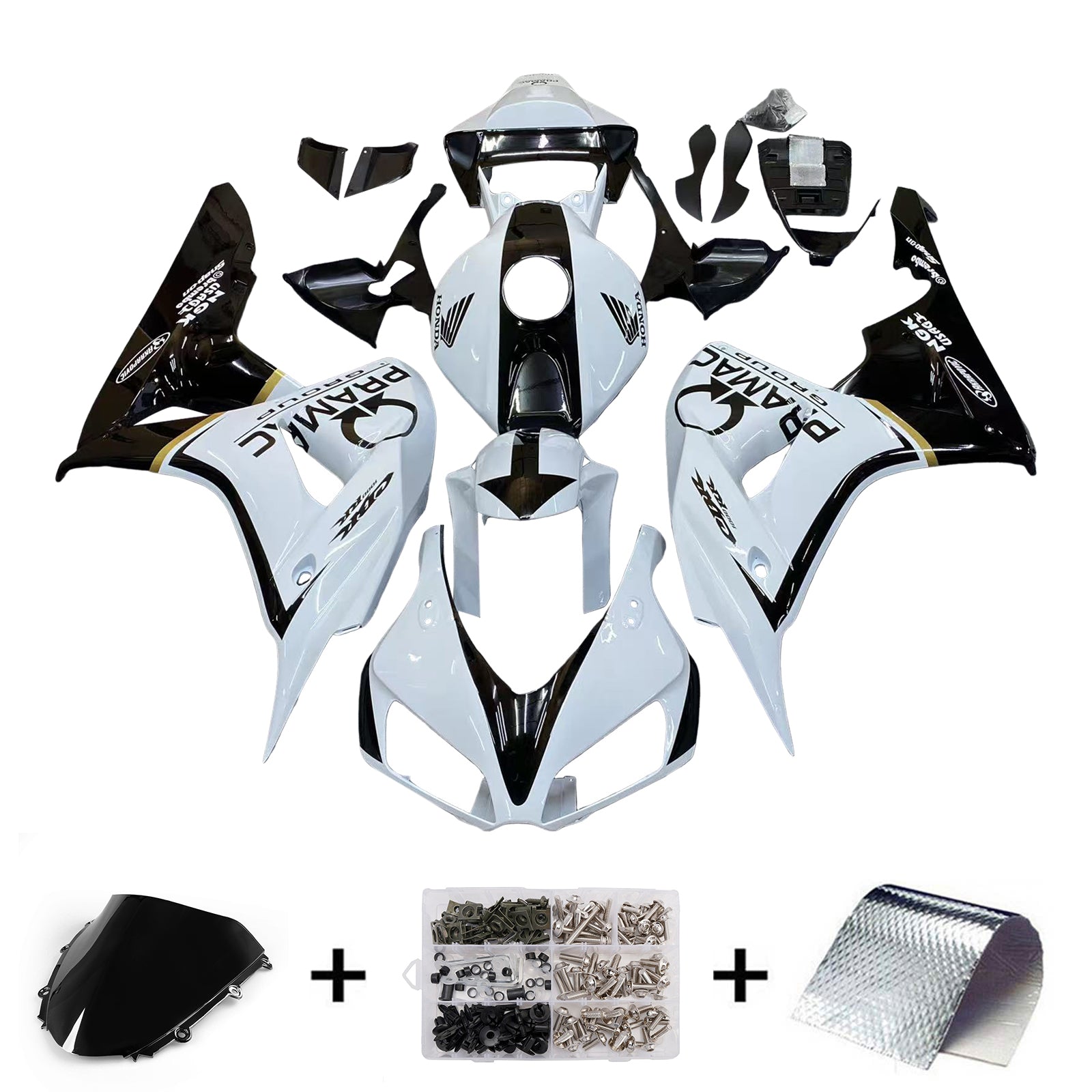 Fairings 2006-2007 Honda CBR 1000 RR White & Black CBR Generic