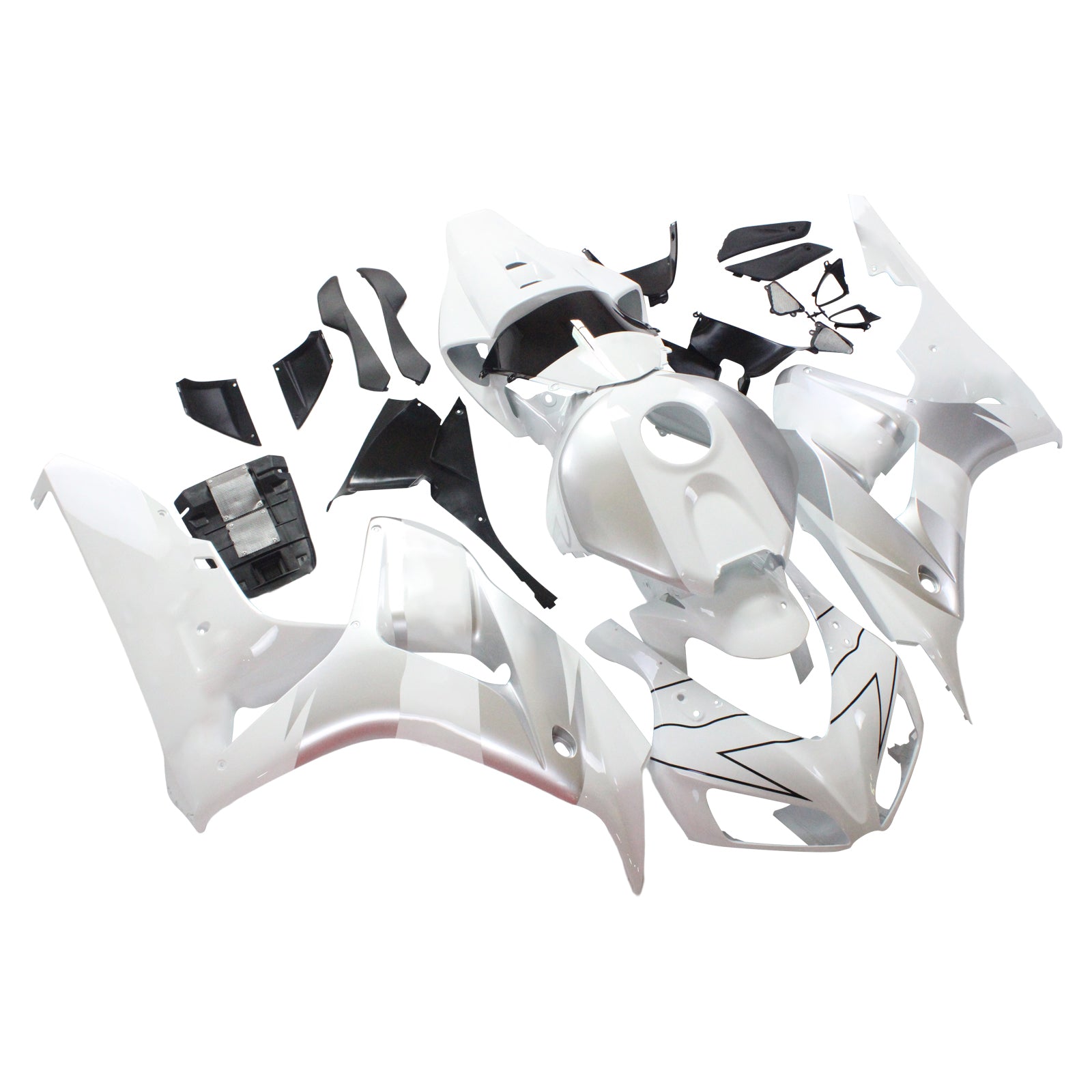 Fairings 2006-2007 Honda CBR 1000 RR White & Silver Repsol Generic