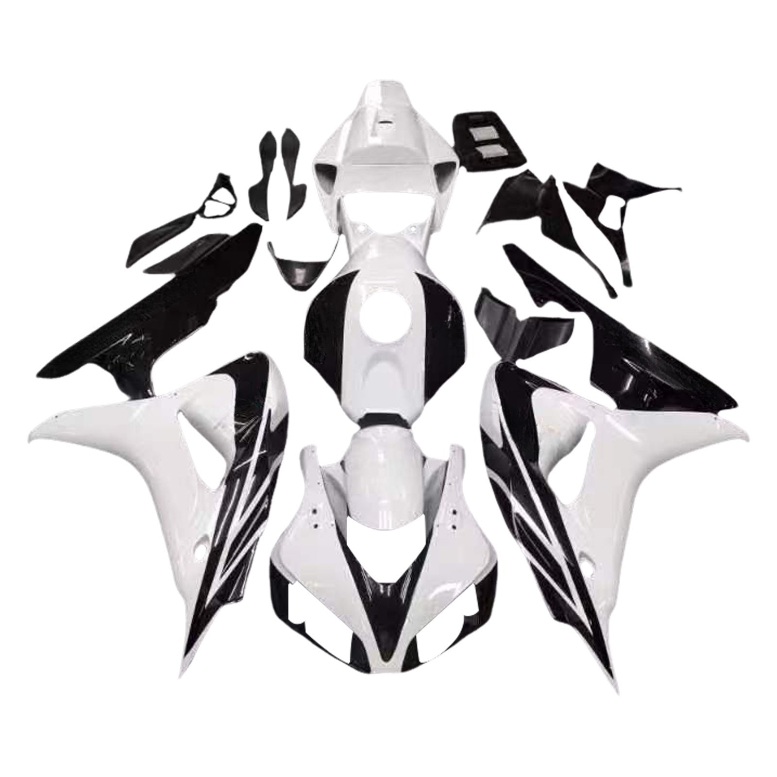Fairing 2006-2007 Honda CBR 1000 RR White and Black CBR Racin Generic