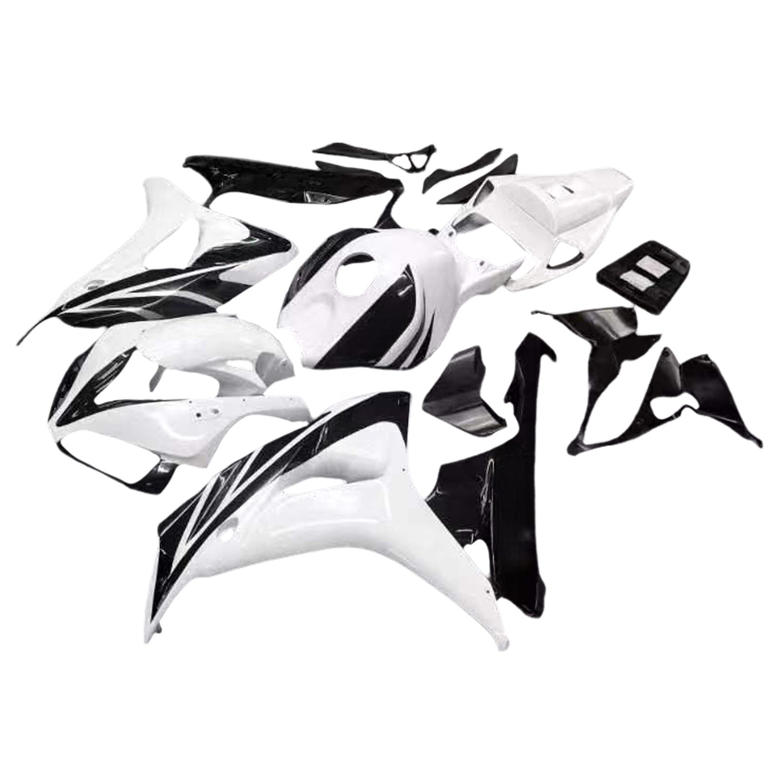 Fairing 2006-2007 Honda CBR 1000 RR White and Black CBR Racin Generic