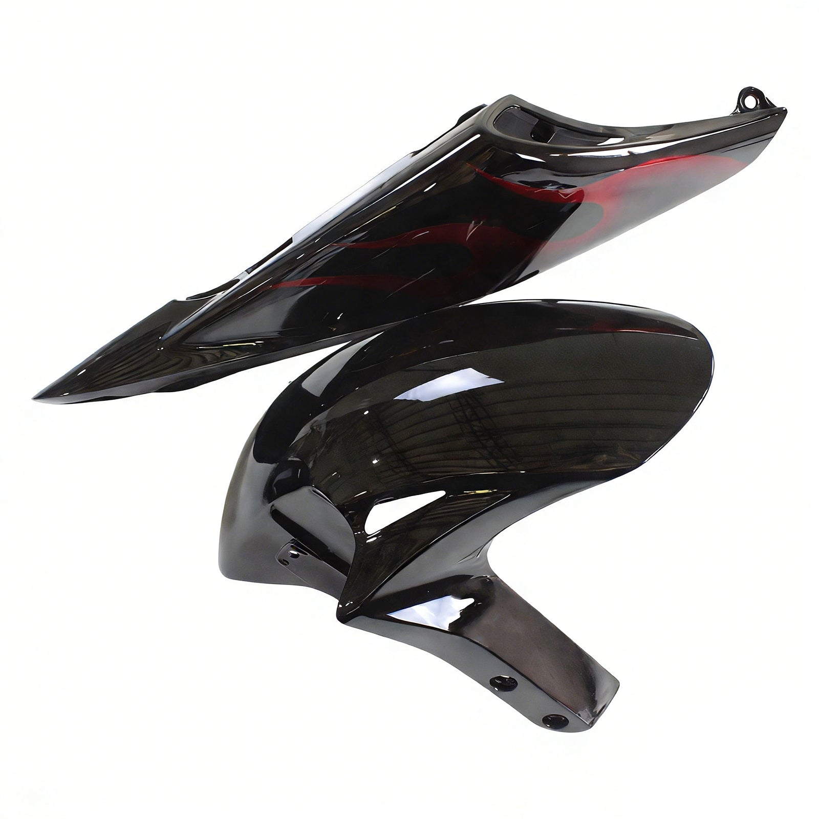 Fairings 2006-2007 Honda CBR 1000 RR Black & Red Flame Shark Generic
