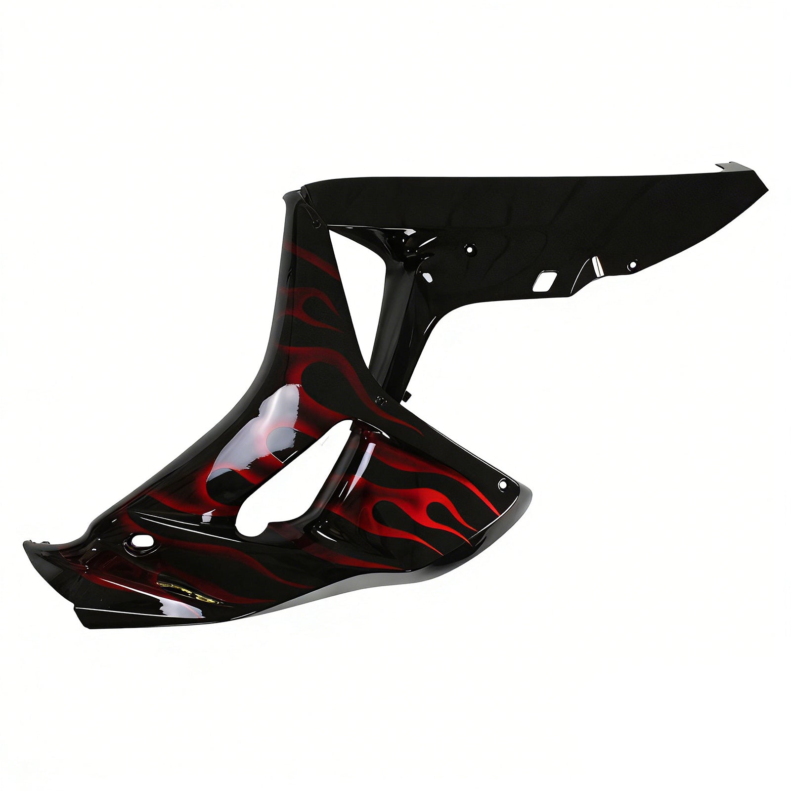 Fairings 2006-2007 Honda CBR 1000 RR Black & Red Flame Shark Generic