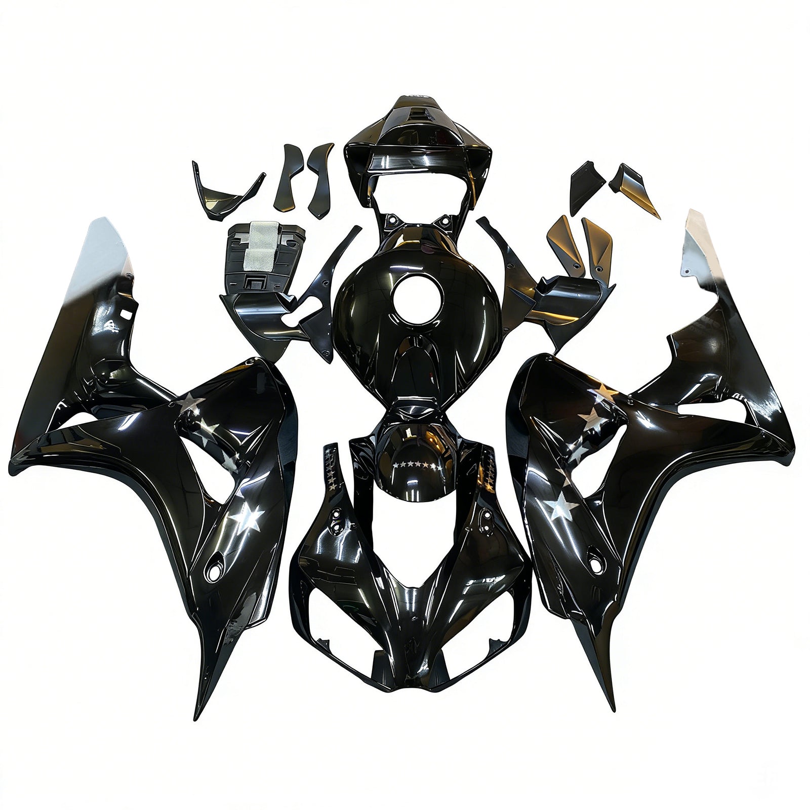 Fairings 2006-2007 Honda CBR 1000 RR Black SevenStars Generic