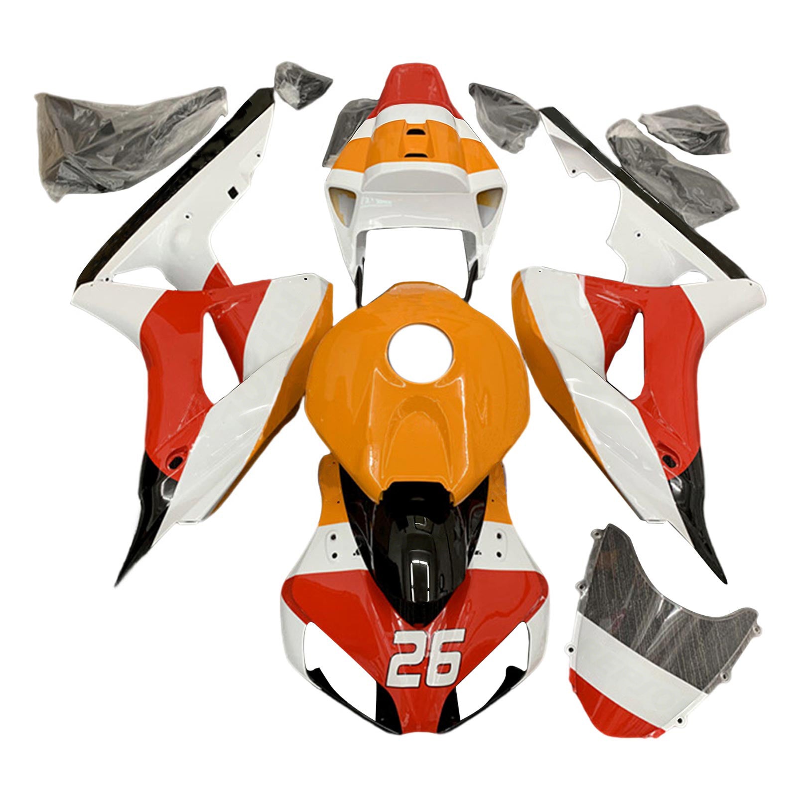 혼다 CBR1000RR 2006-2007 페어링 키트 차체 플라스틱 ABS