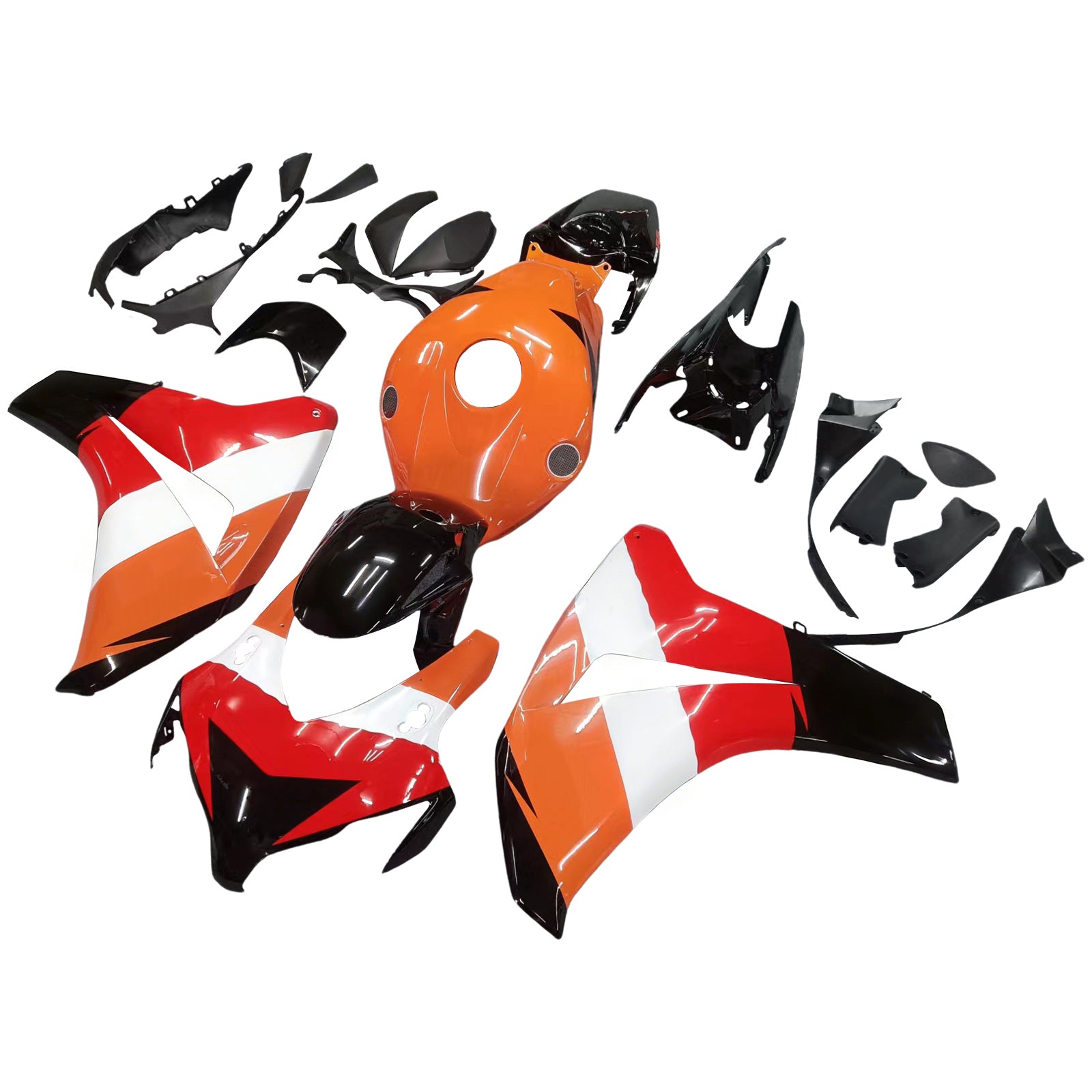 Fairings 2008-2011 Honda CBR 1000 RR Black Orange Repsol Generic