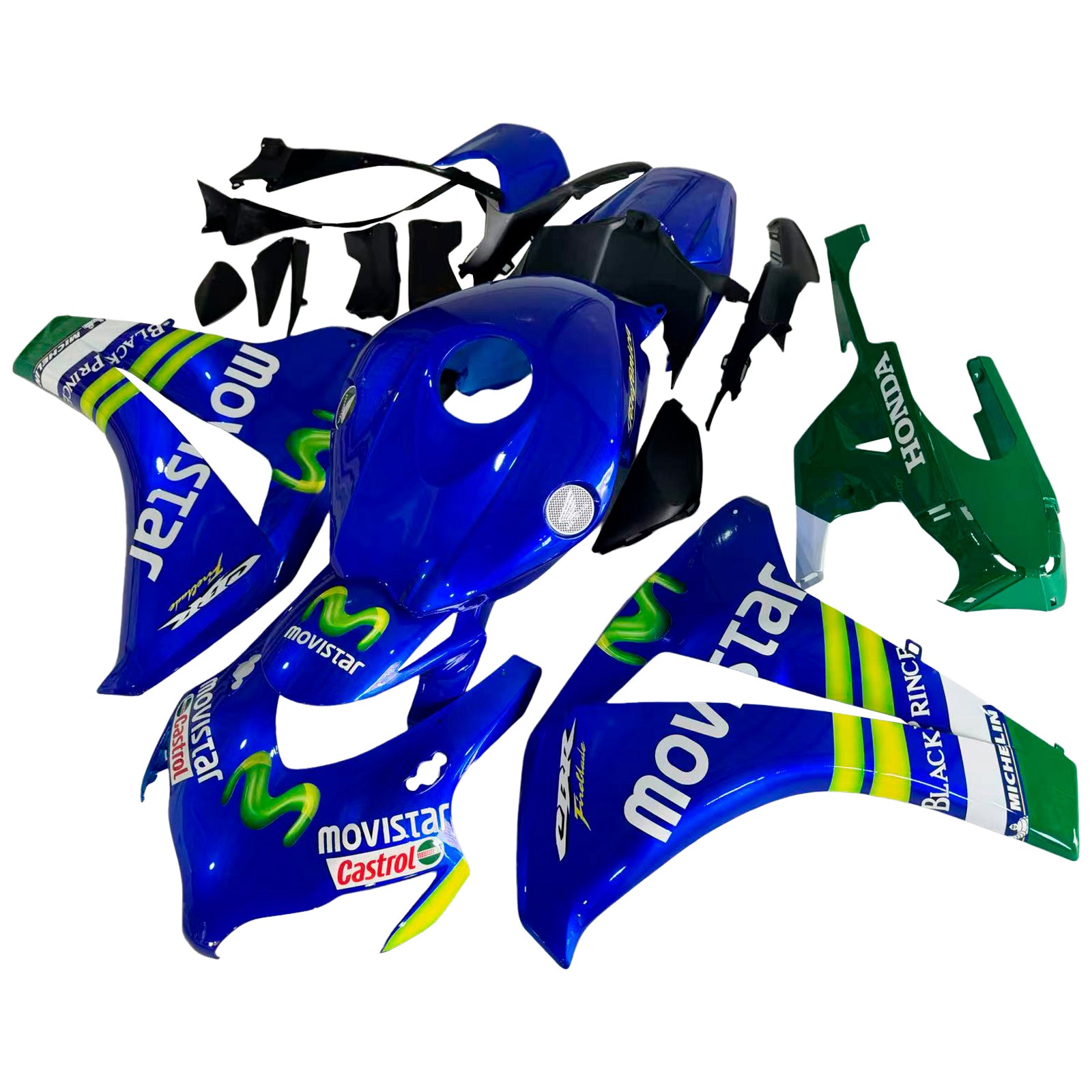 Fairings 2008-2011 Honda CBR1000 RR Blue Green Movistar Generic