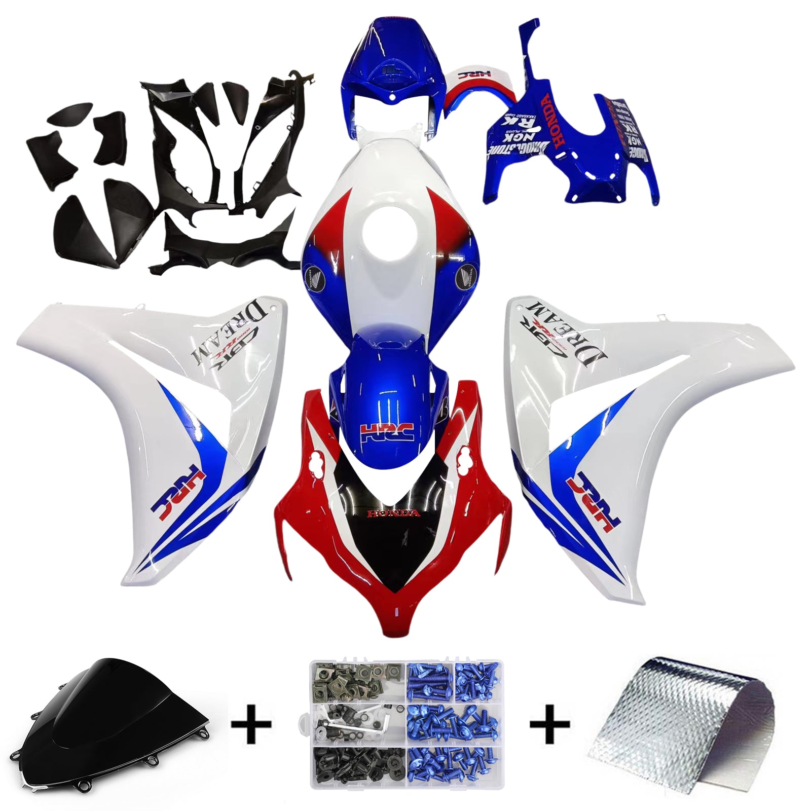 Fairings 2008-2011 Honda CBR 1000 RR Red Whit Blue HRC Generic