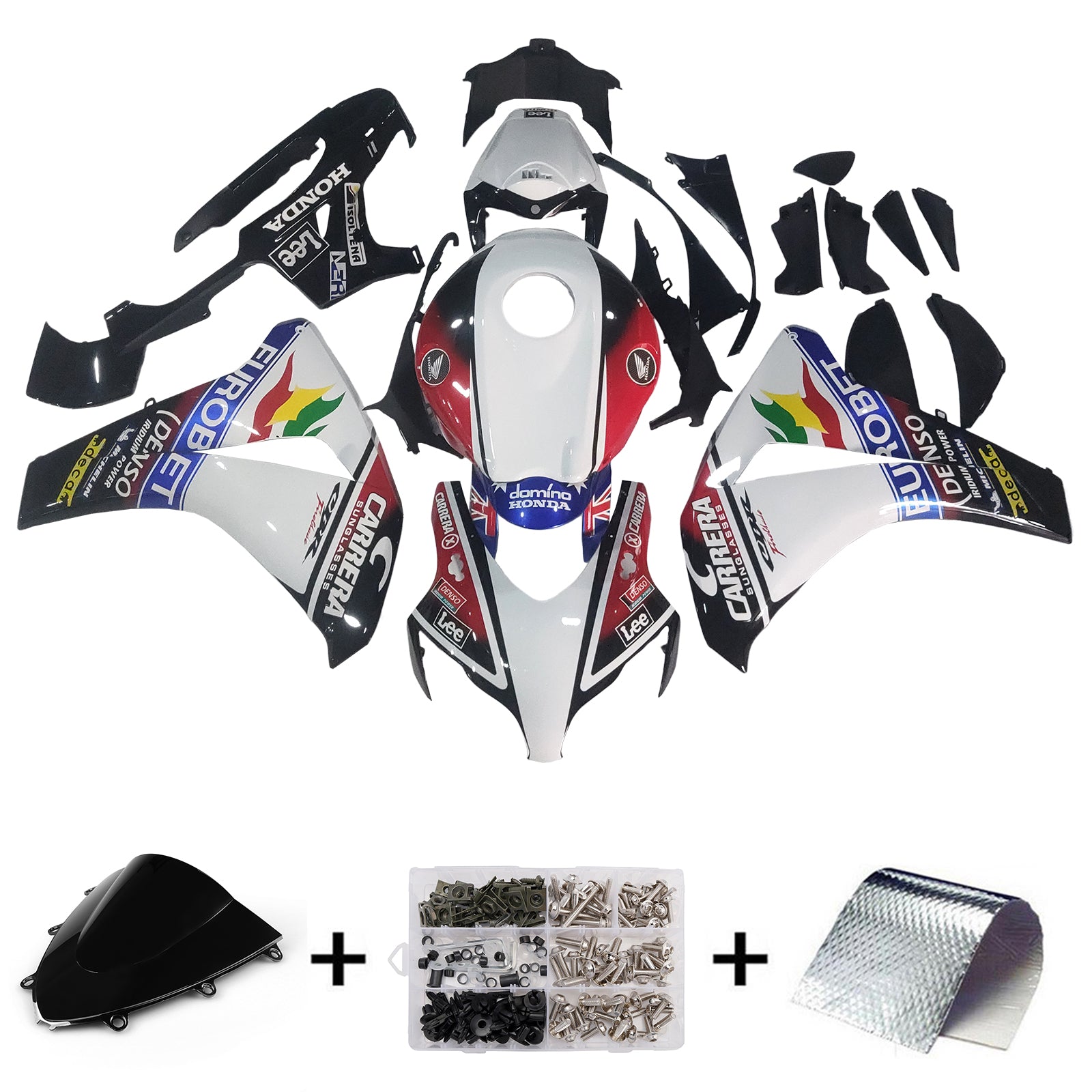 Fairings 2008-2011 Honda CBR 1000 RR Multi-Color Eurobet Generic